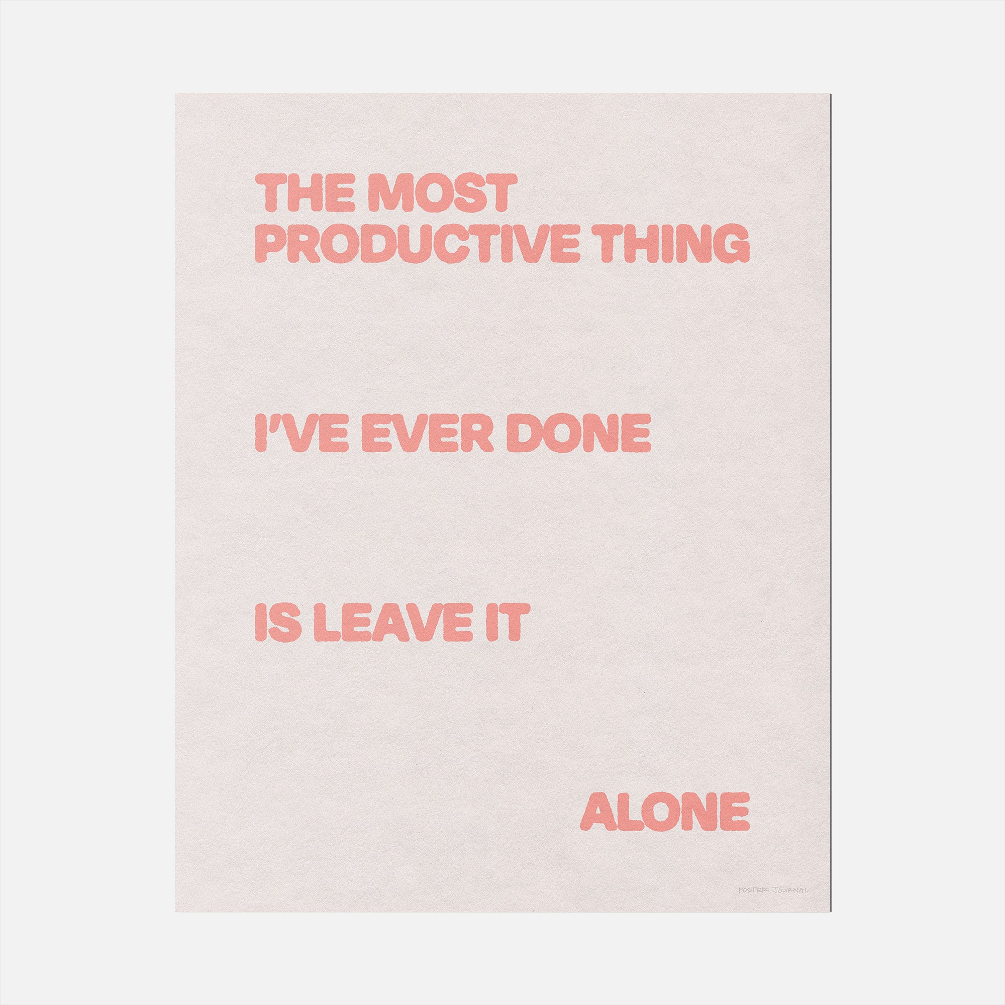 ALONE PRINT