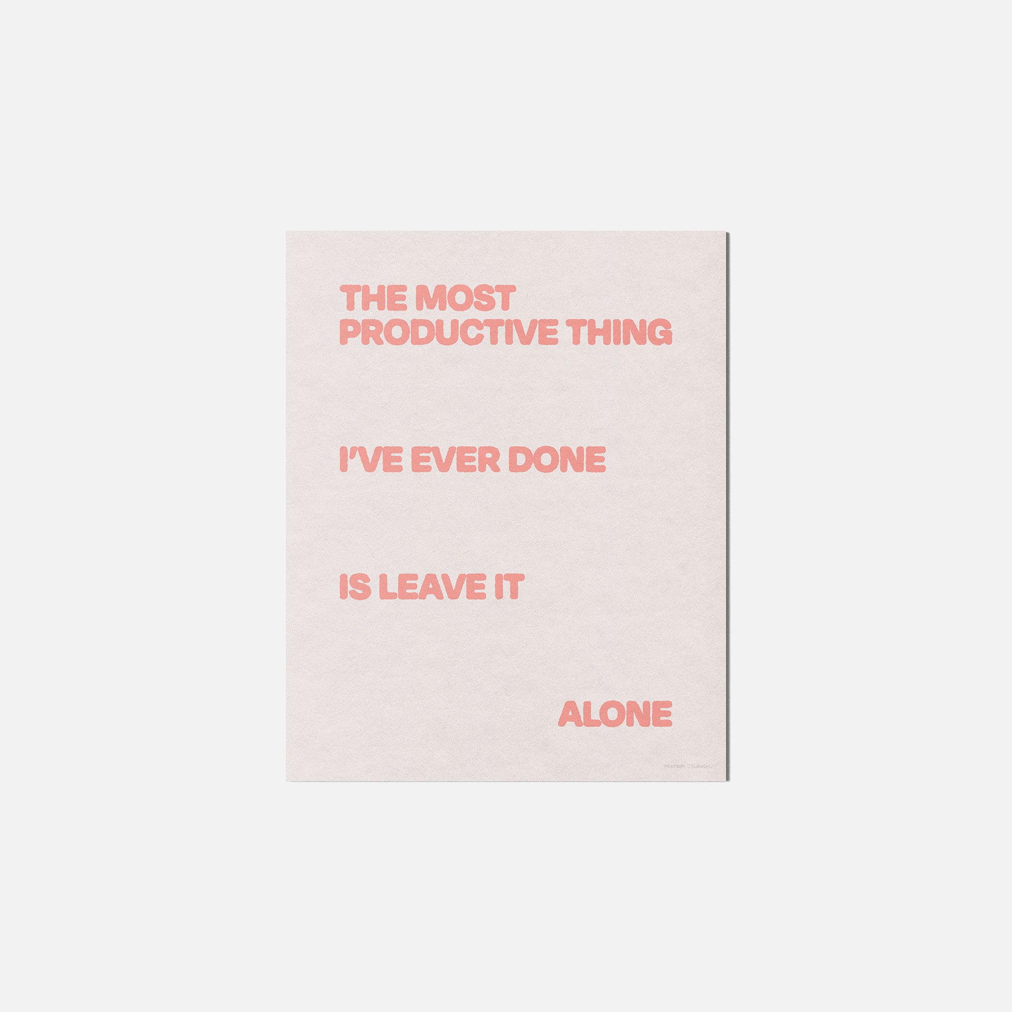 ALONE PRINT