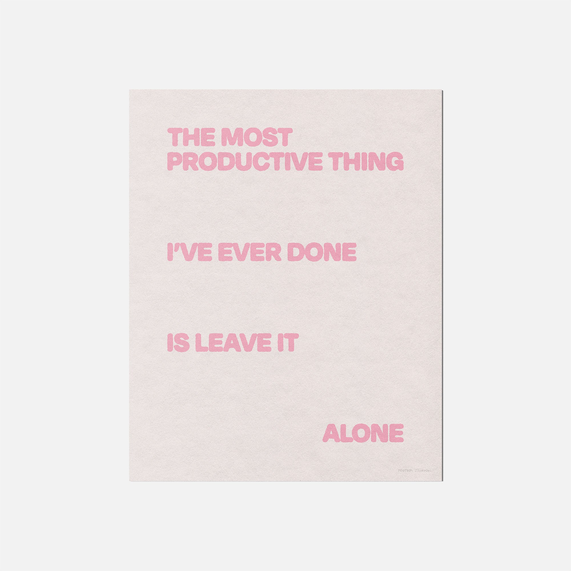 ALONE PRINT