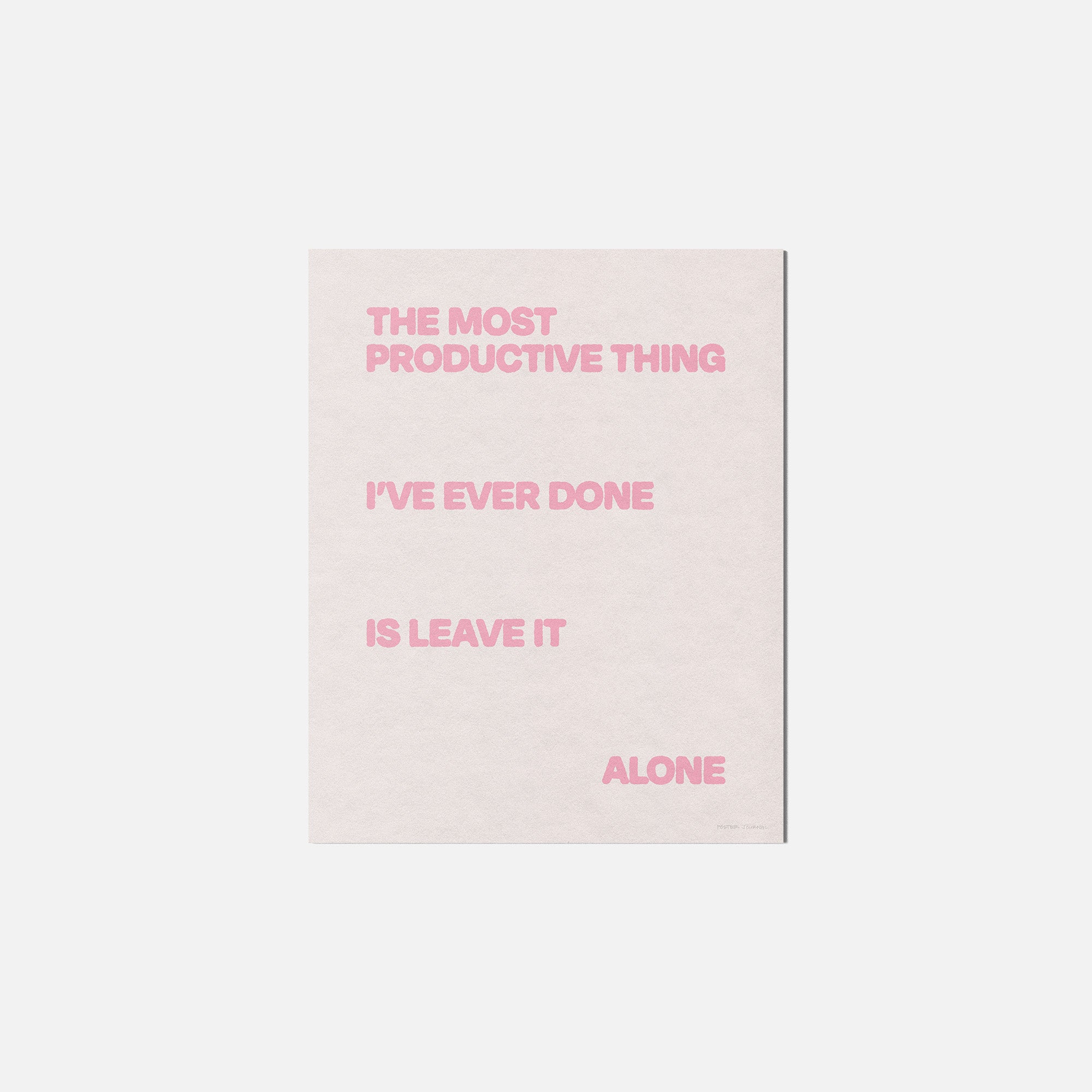 ALONE PRINT