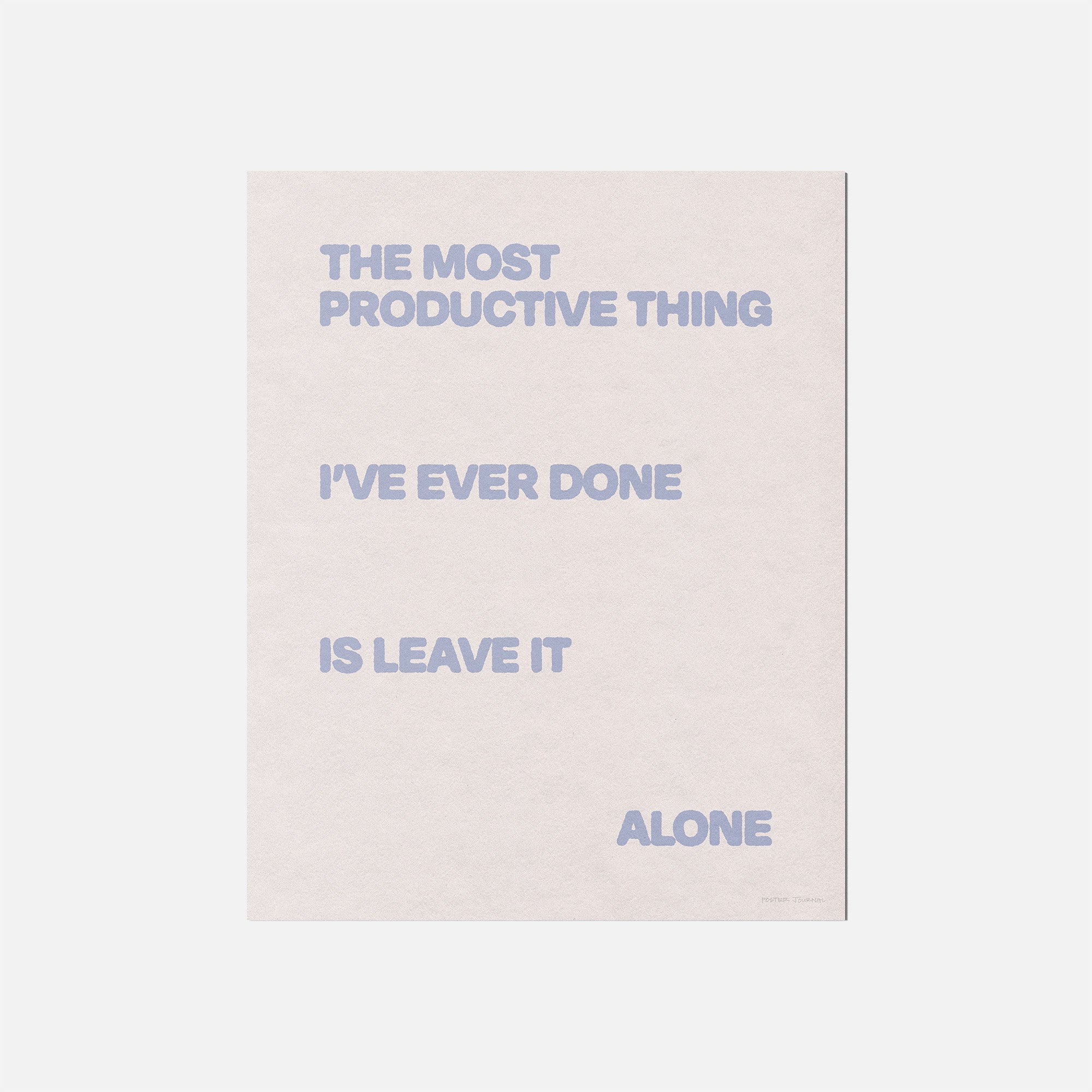ALONE PRINT