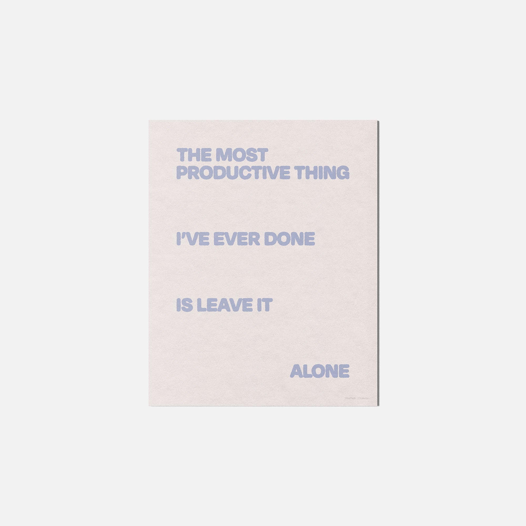 ALONE PRINT