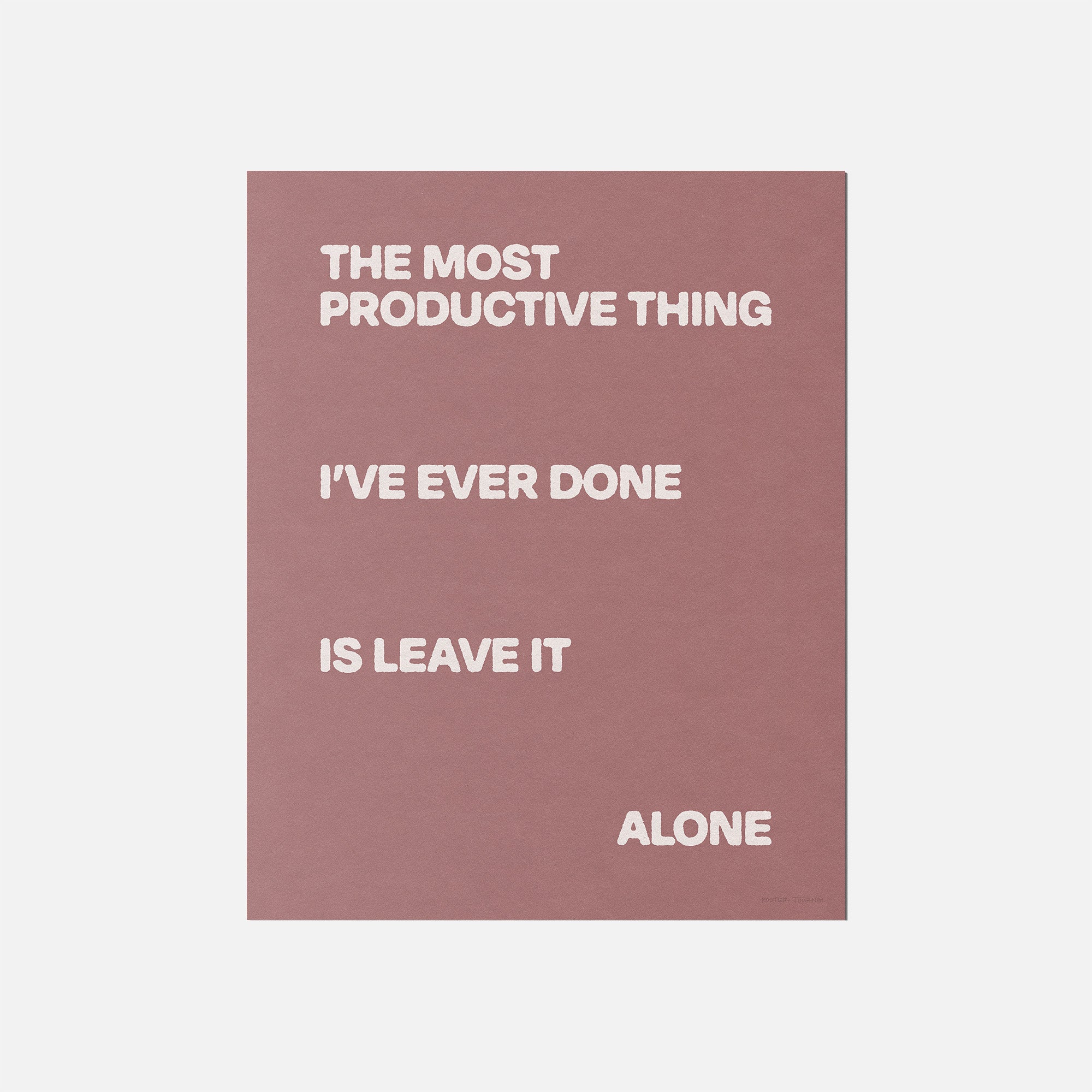 ALONE PRINT