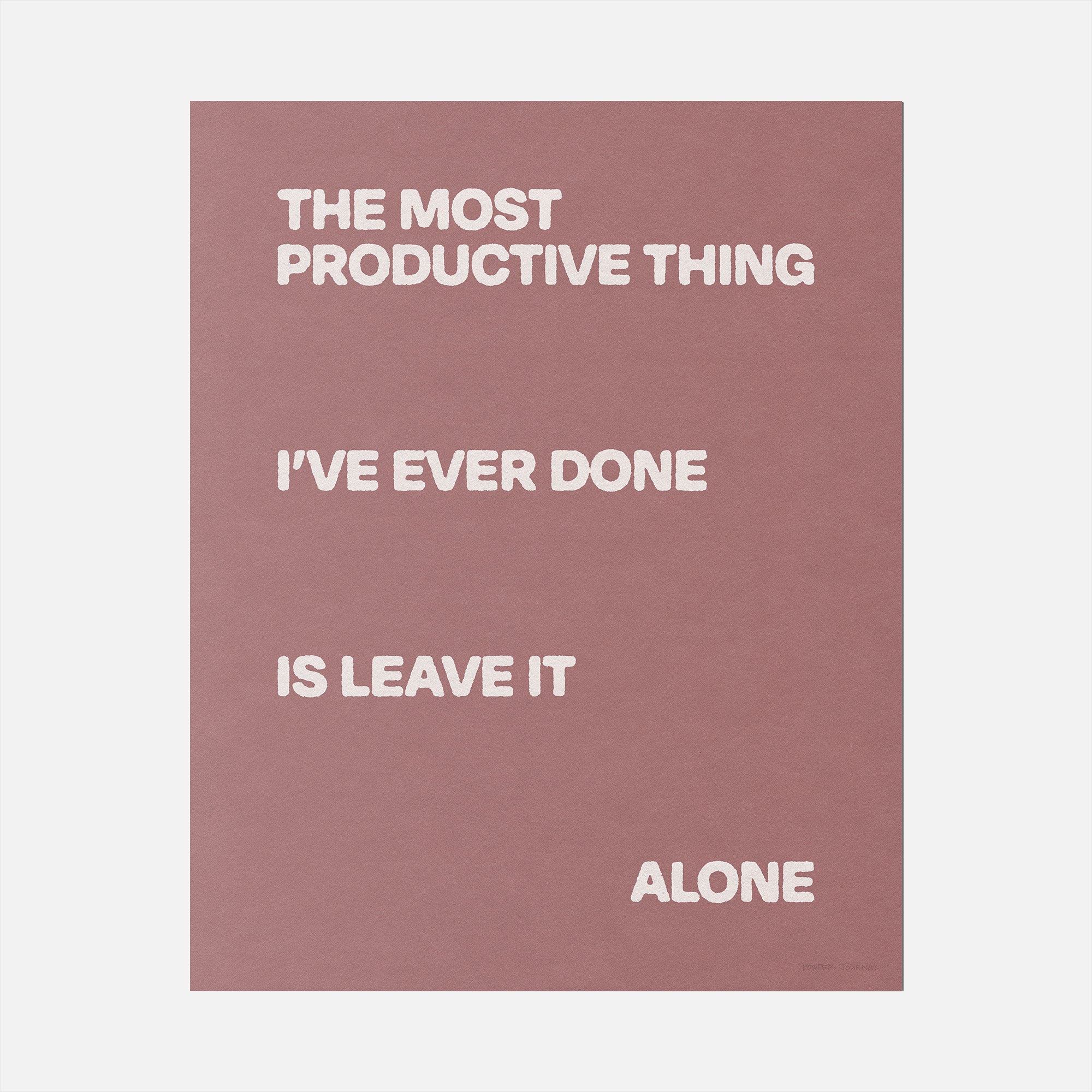 ALONE PRINT