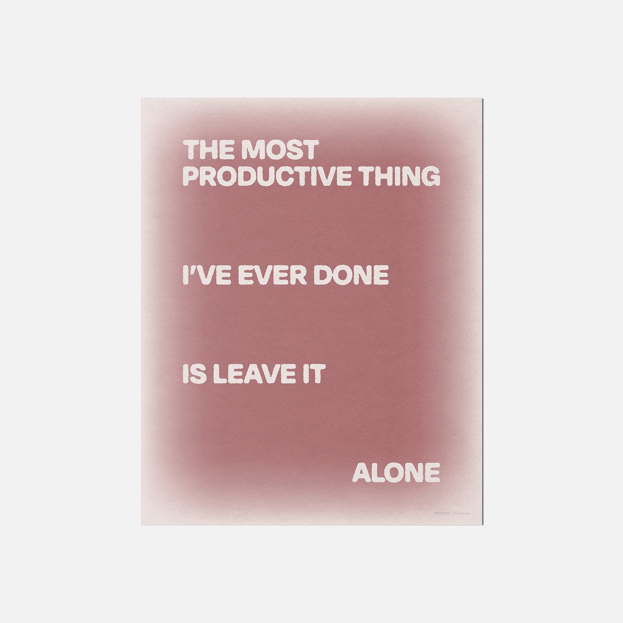 ALONE PRINT