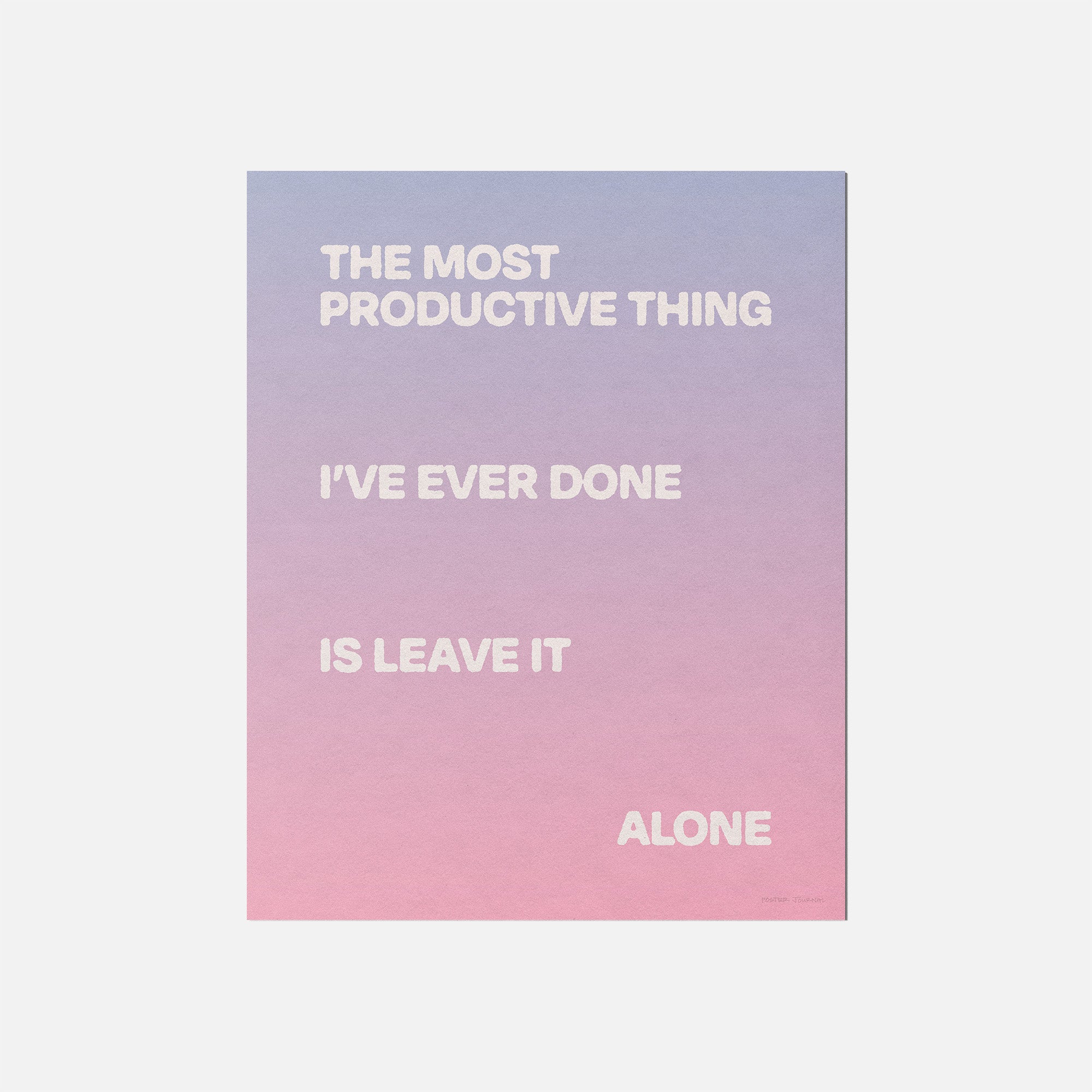 ALONE PRINT