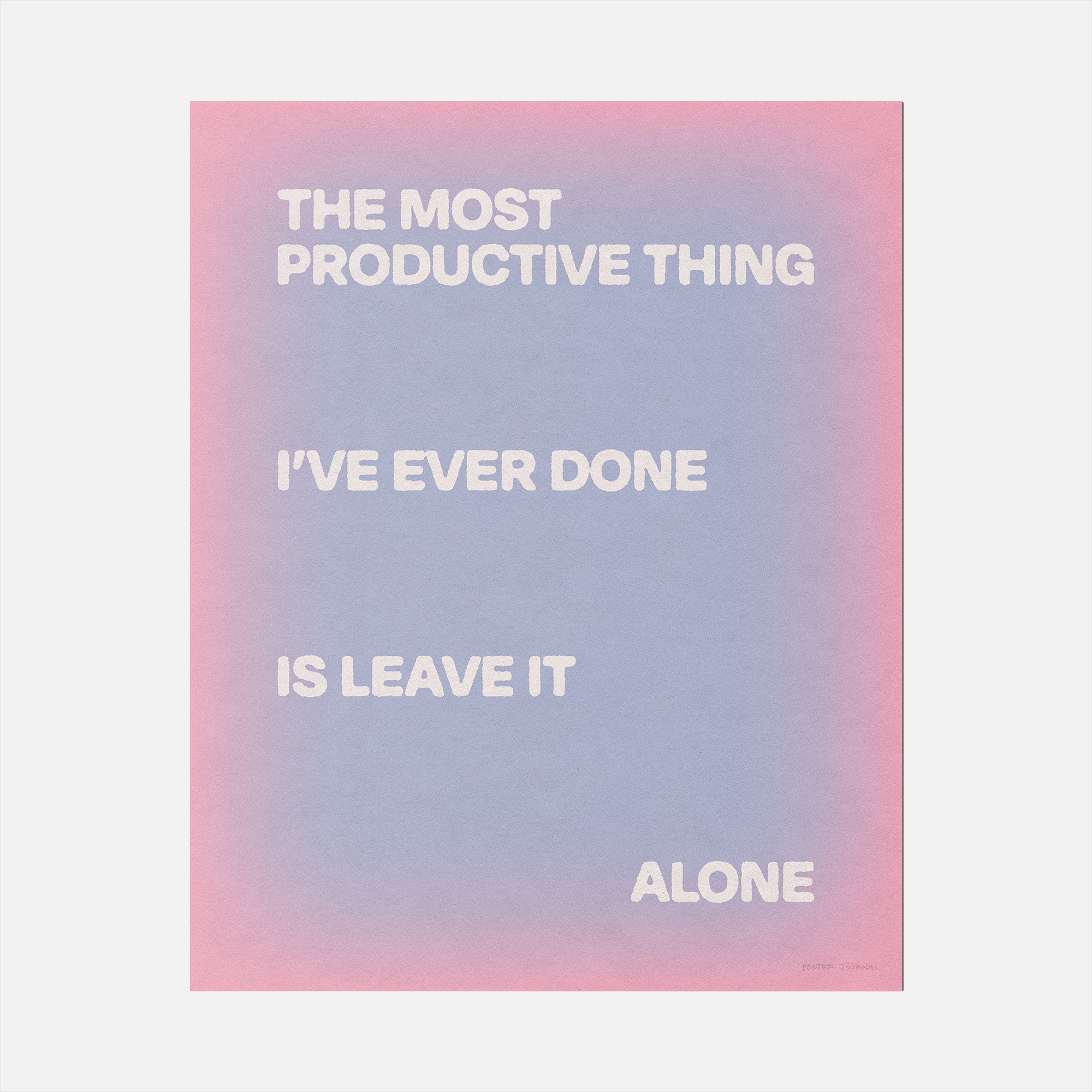 ALONE PRINT