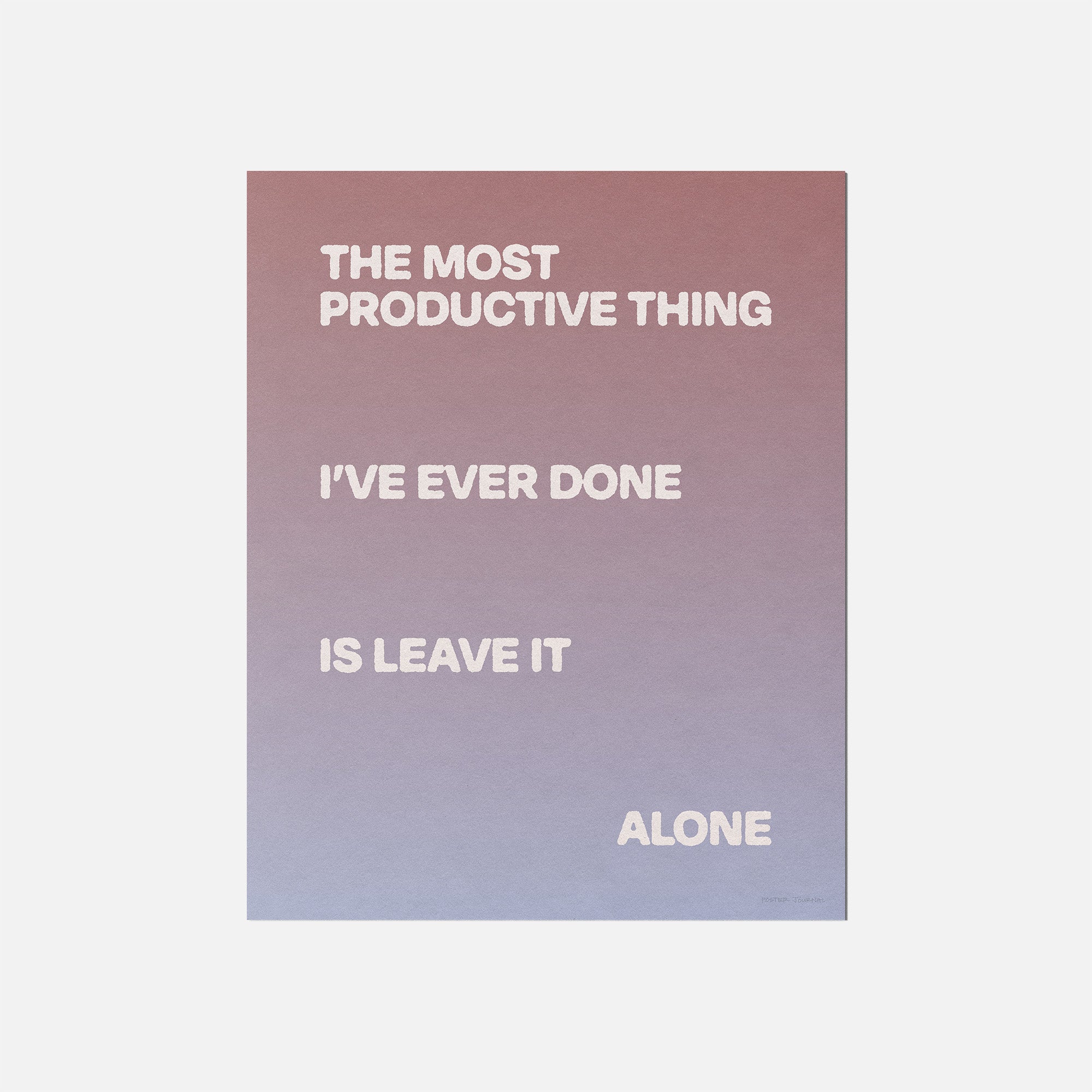 ALONE PRINT