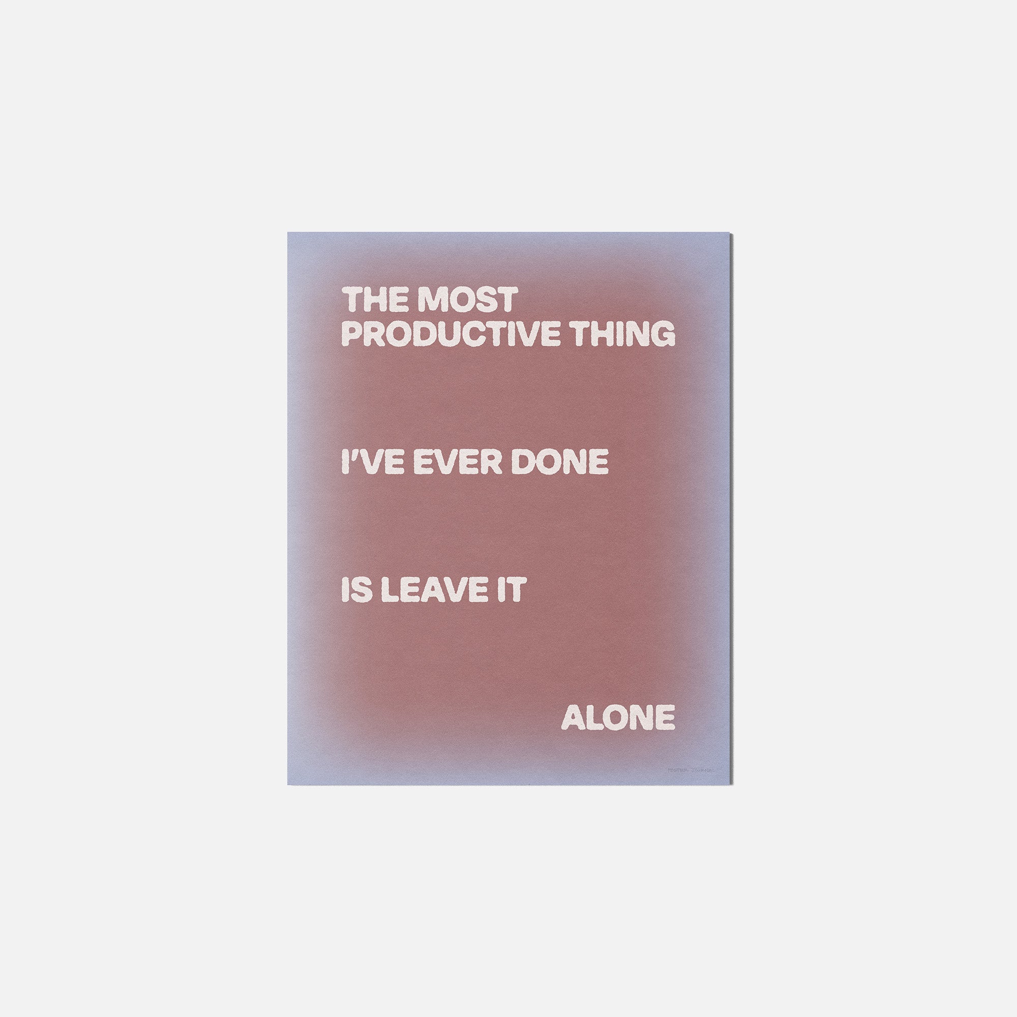 ALONE PRINT