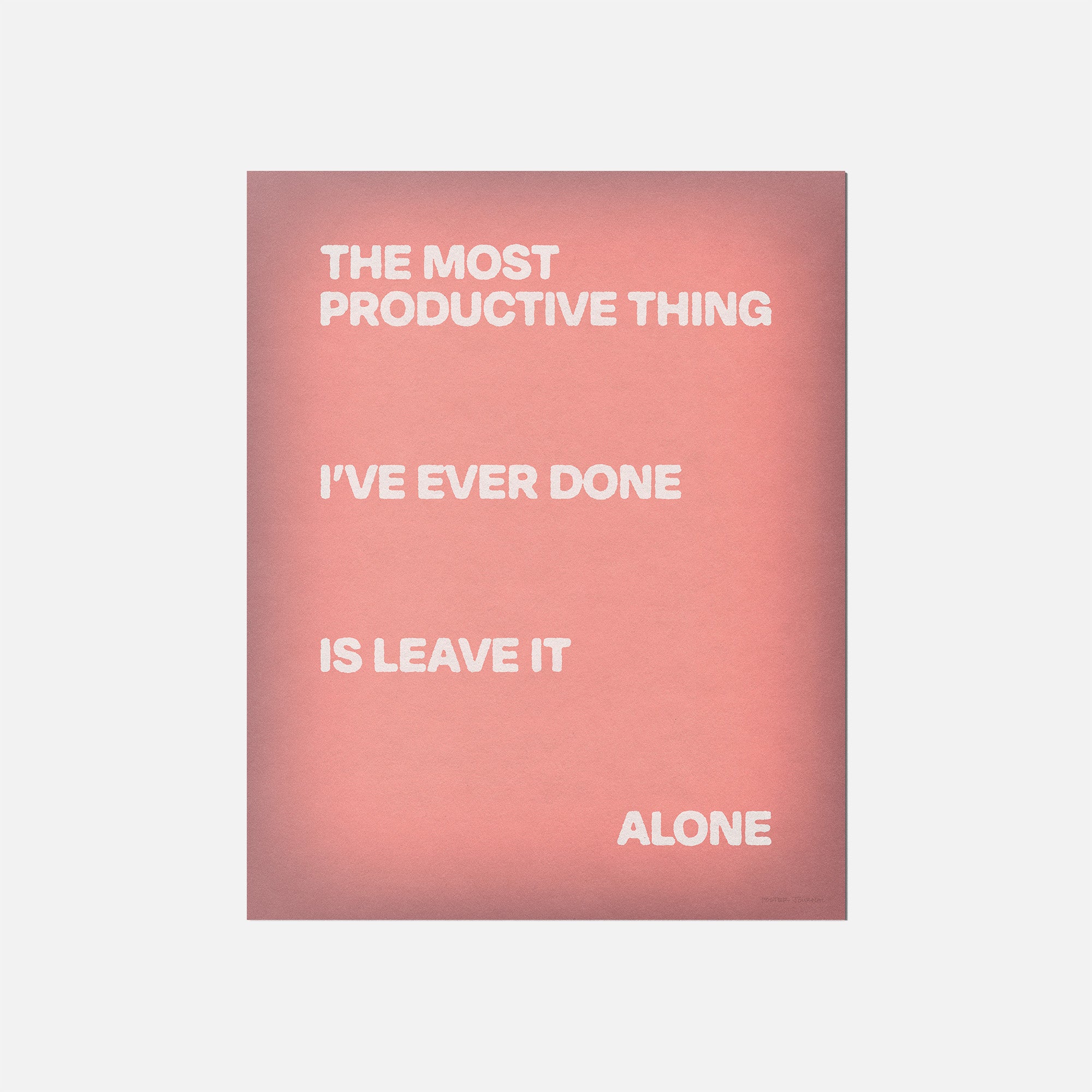 ALONE PRINT