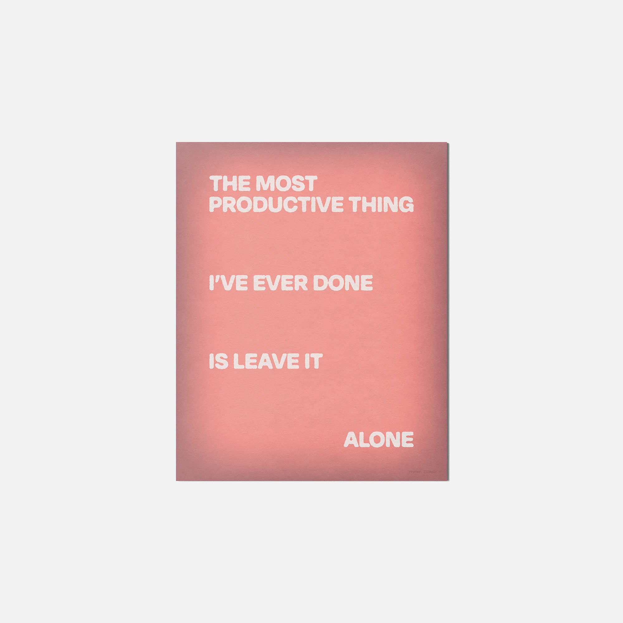 ALONE PRINT