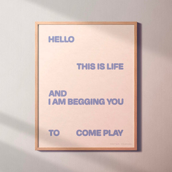 BEGGING PRINT