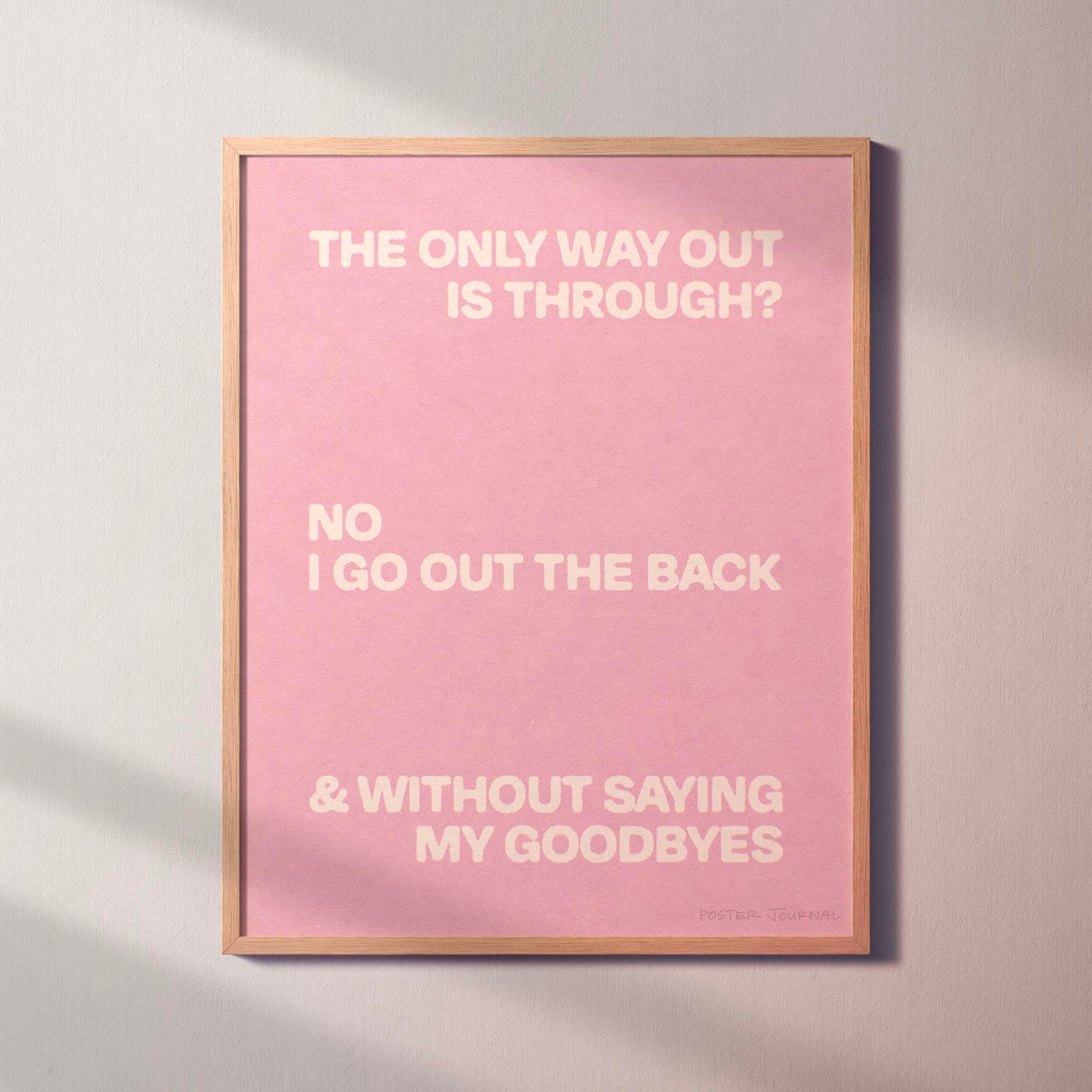 GOODBYES PRINT