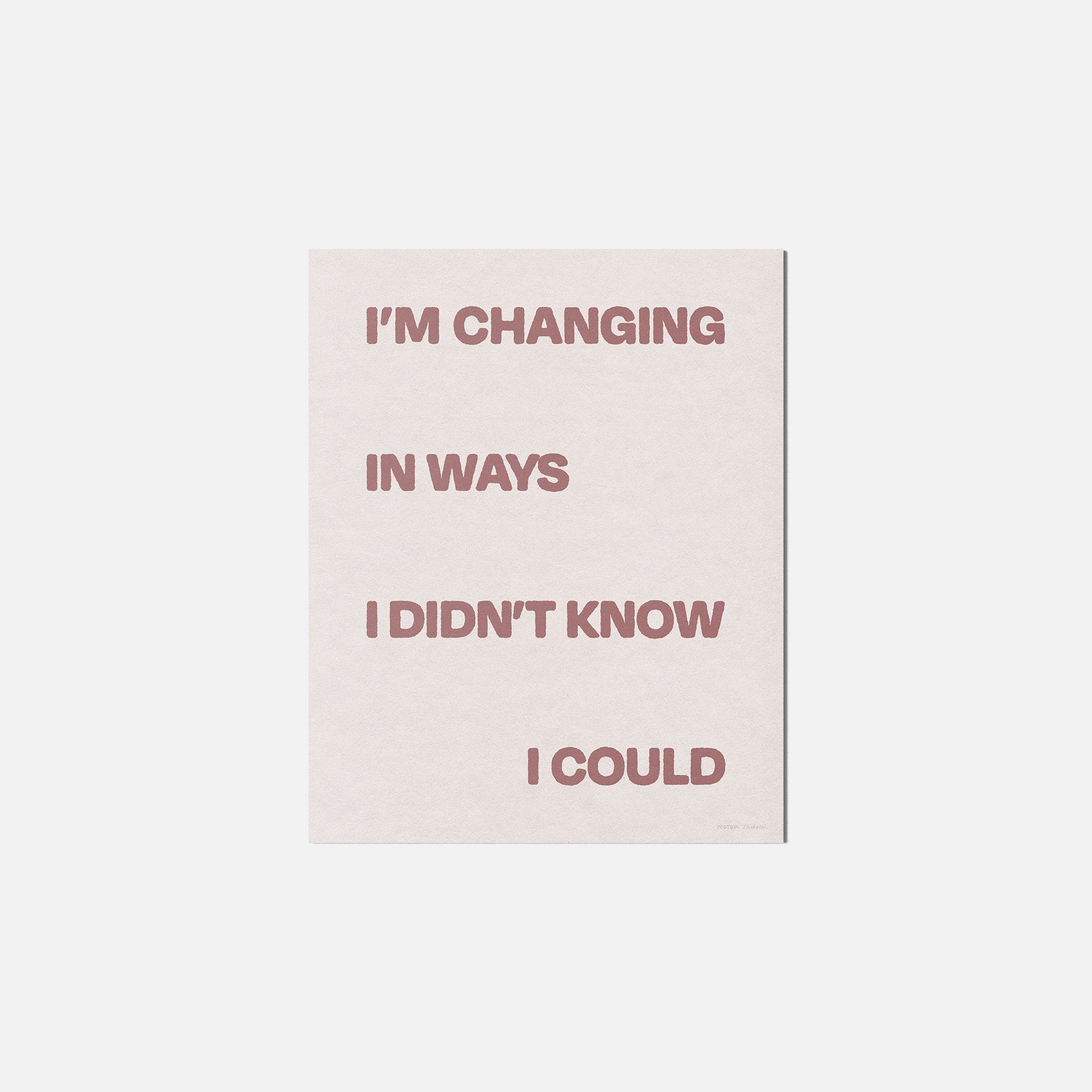 CHANGING PRINT
