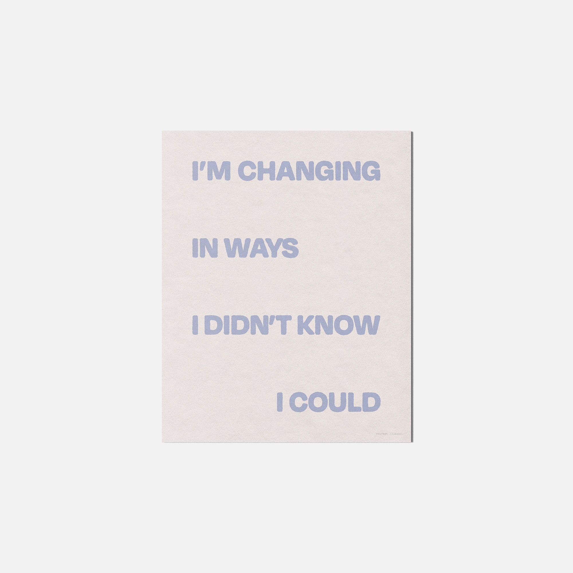 CHANGING PRINT