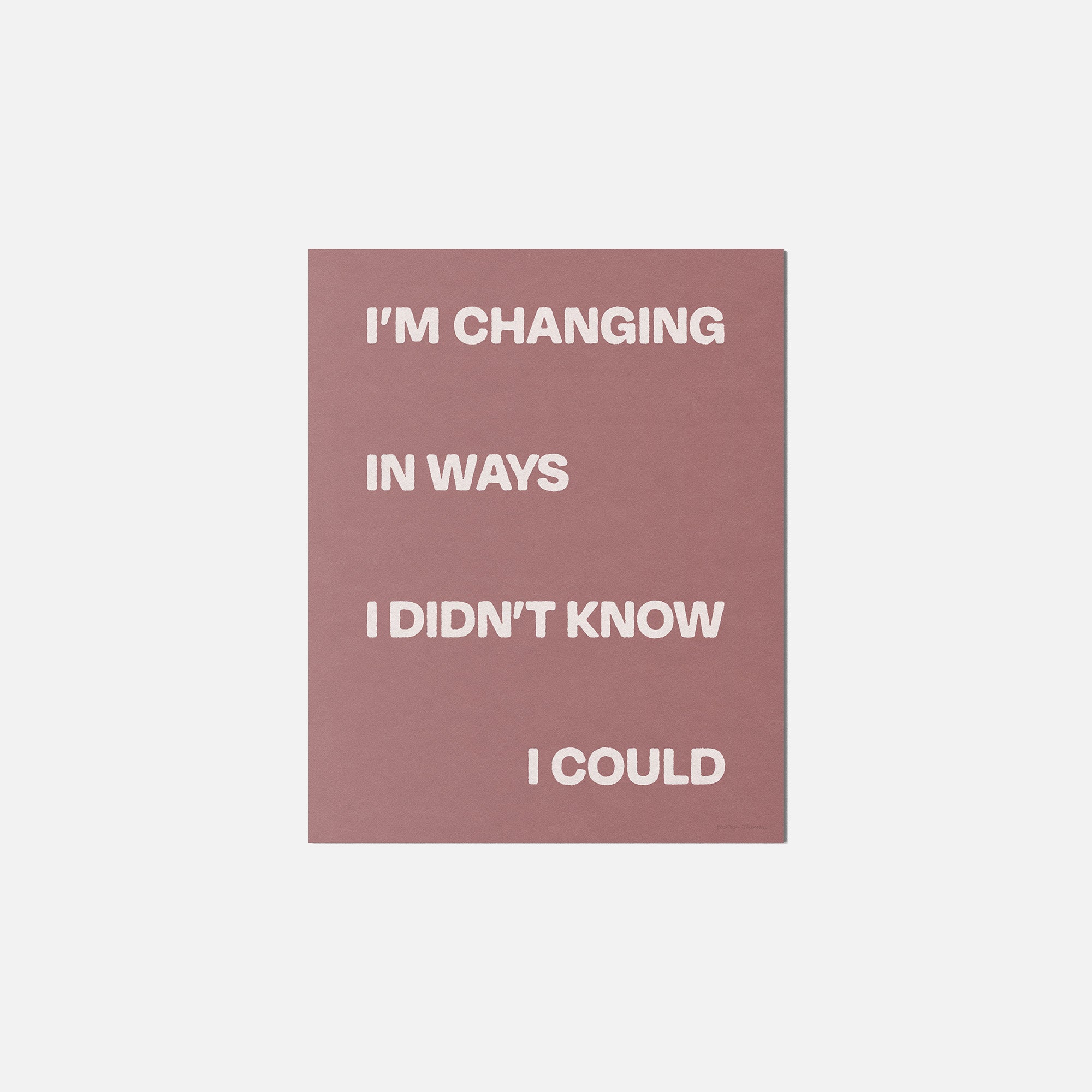 CHANGING PRINT