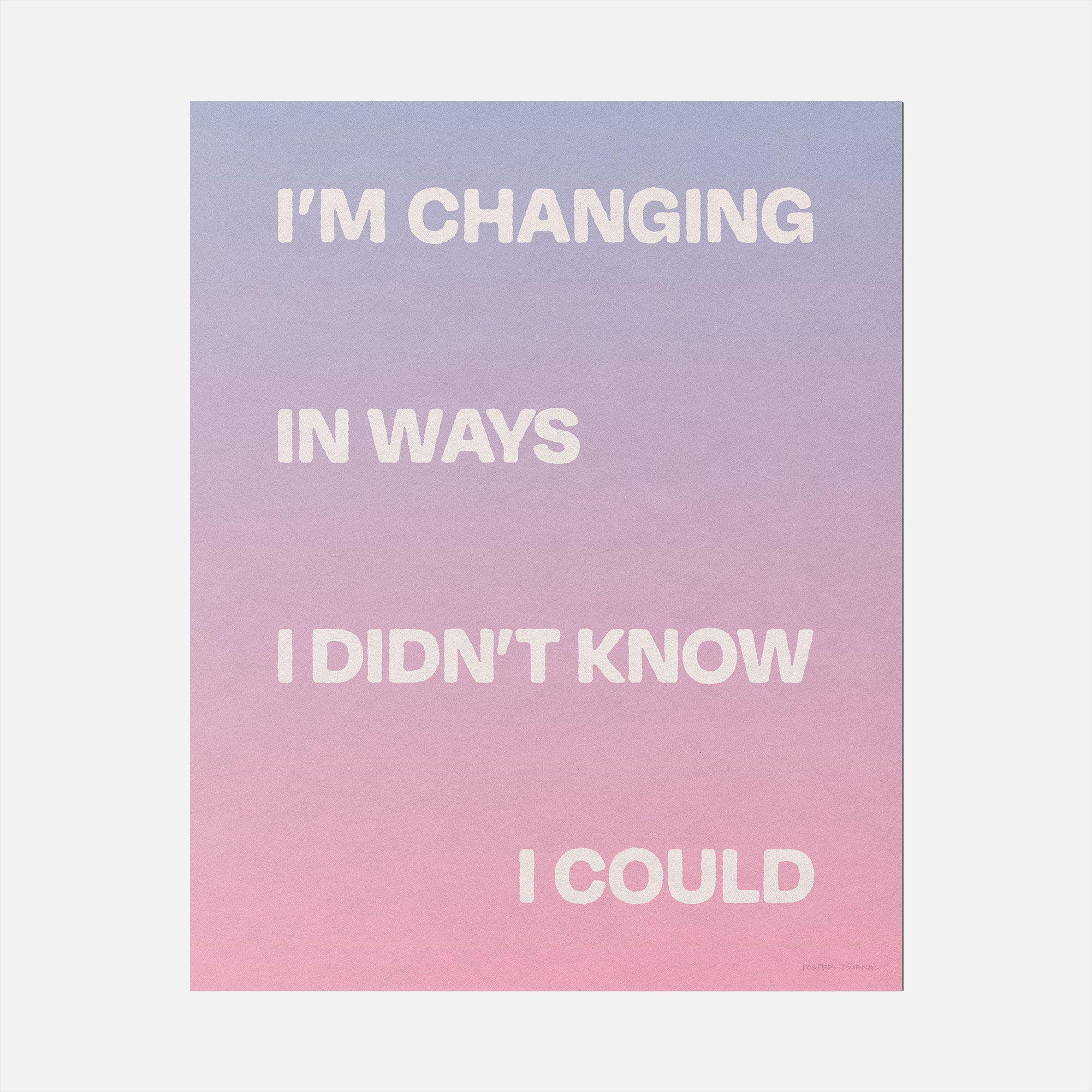 CHANGING PRINT