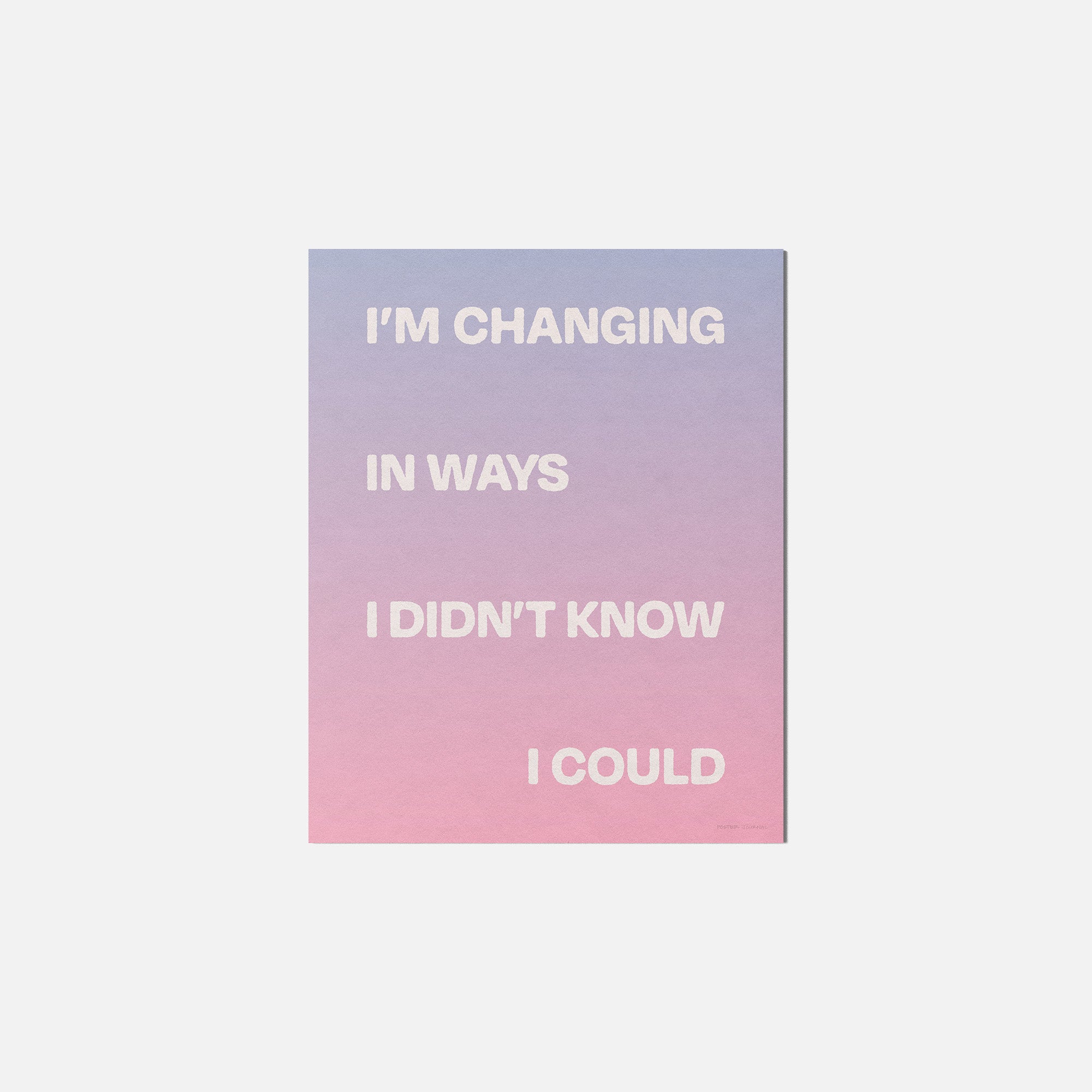CHANGING PRINT