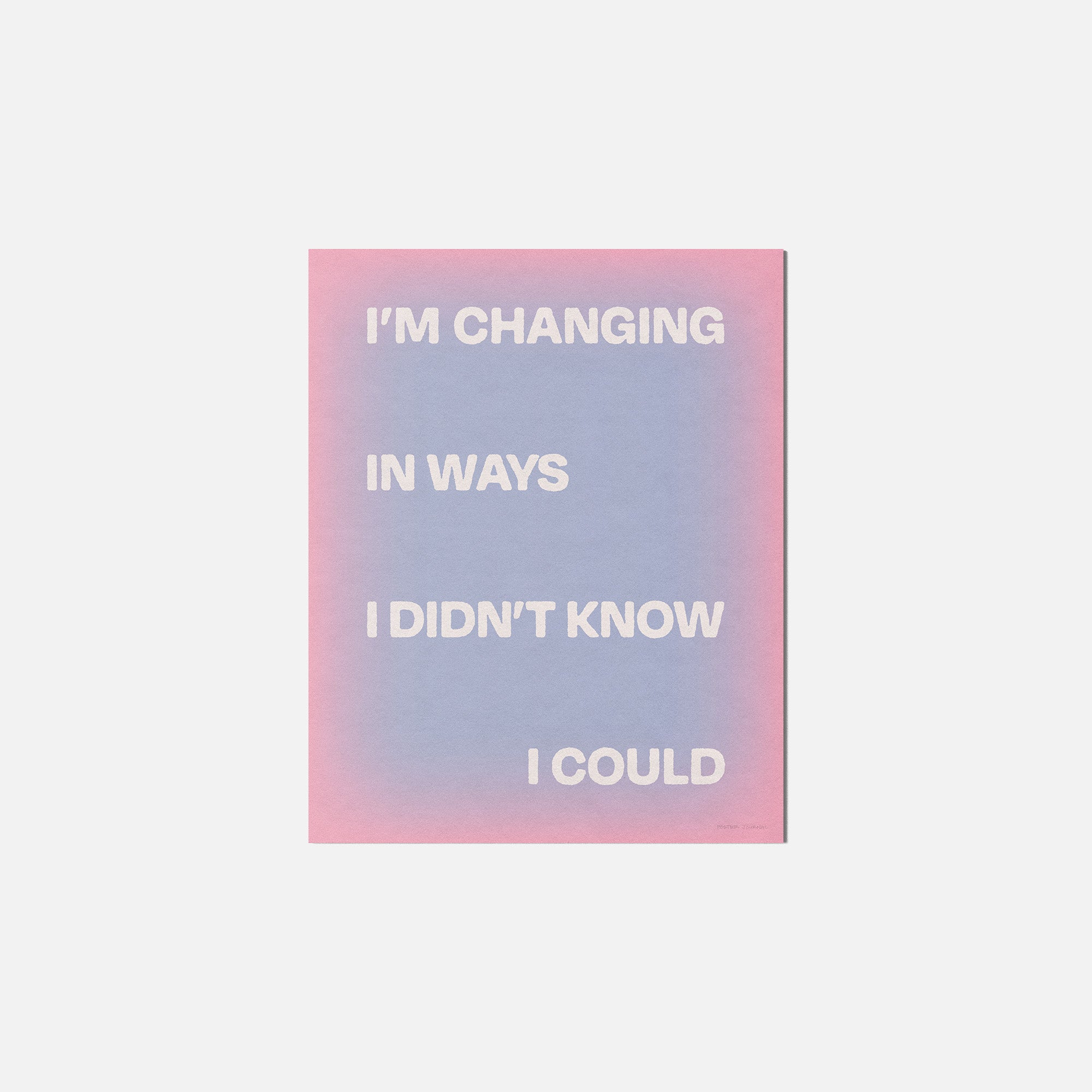 CHANGING PRINT