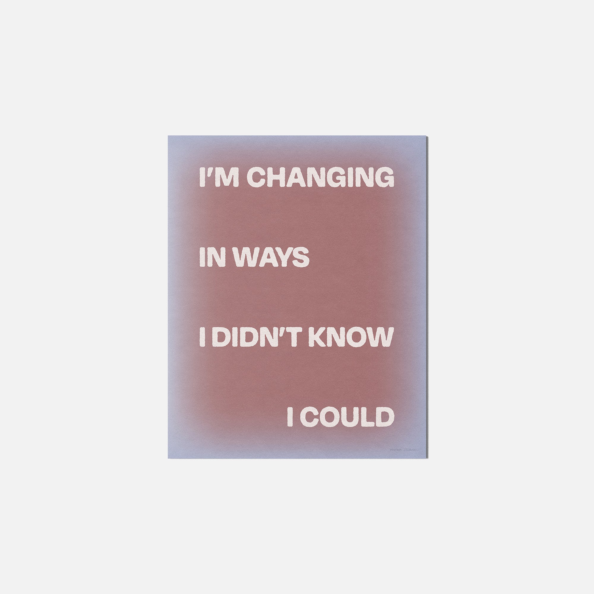 CHANGING PRINT