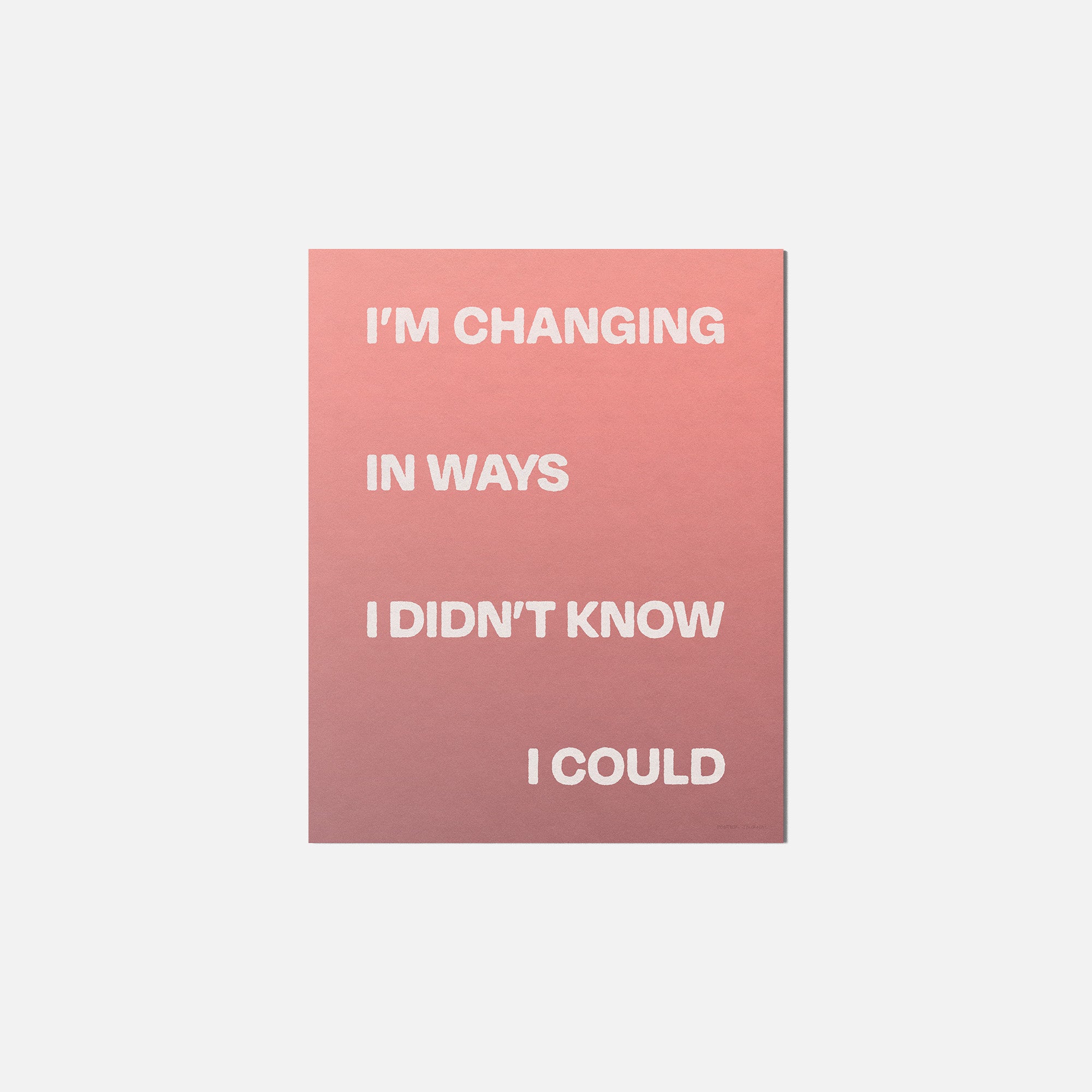 CHANGING PRINT