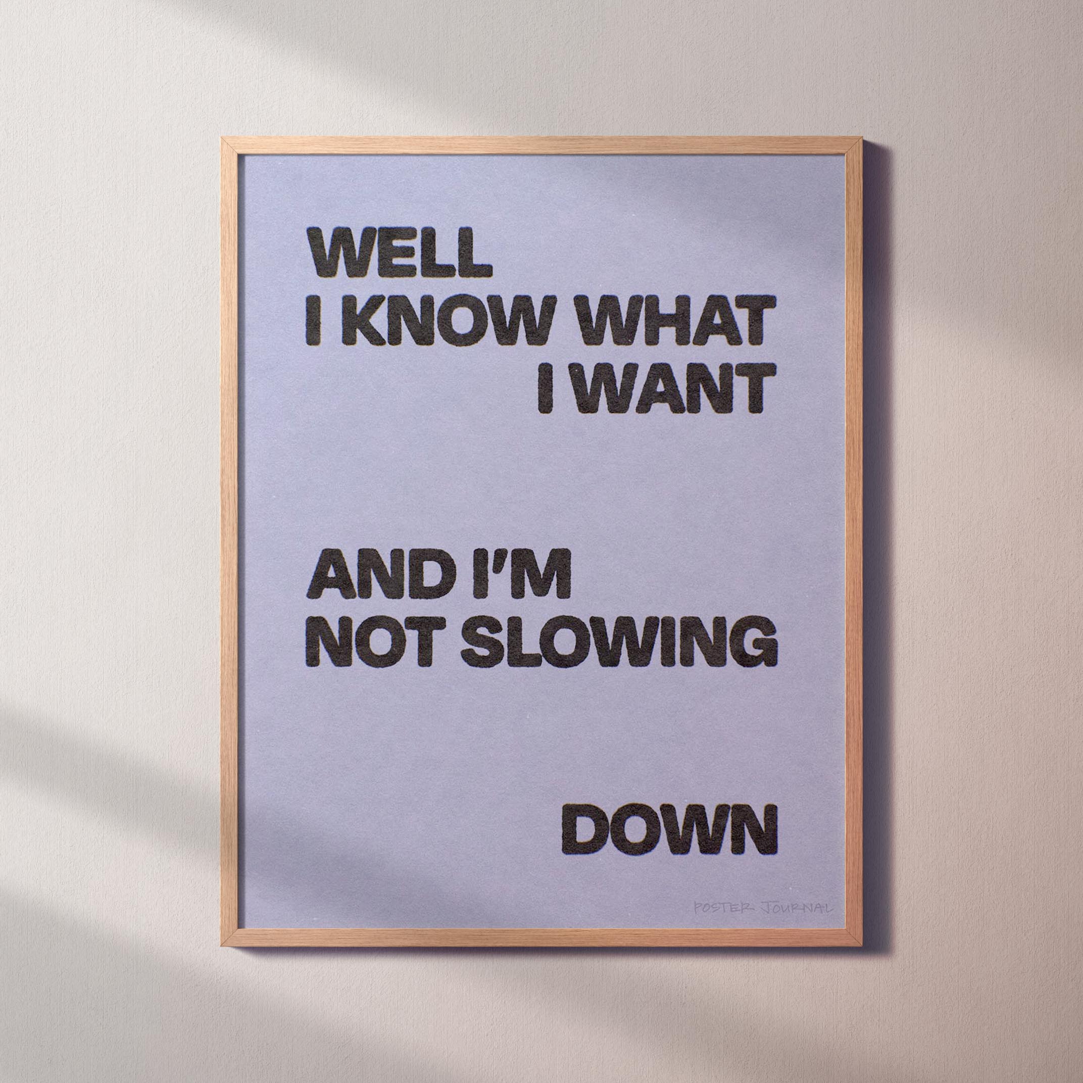 SLOWING PRINT