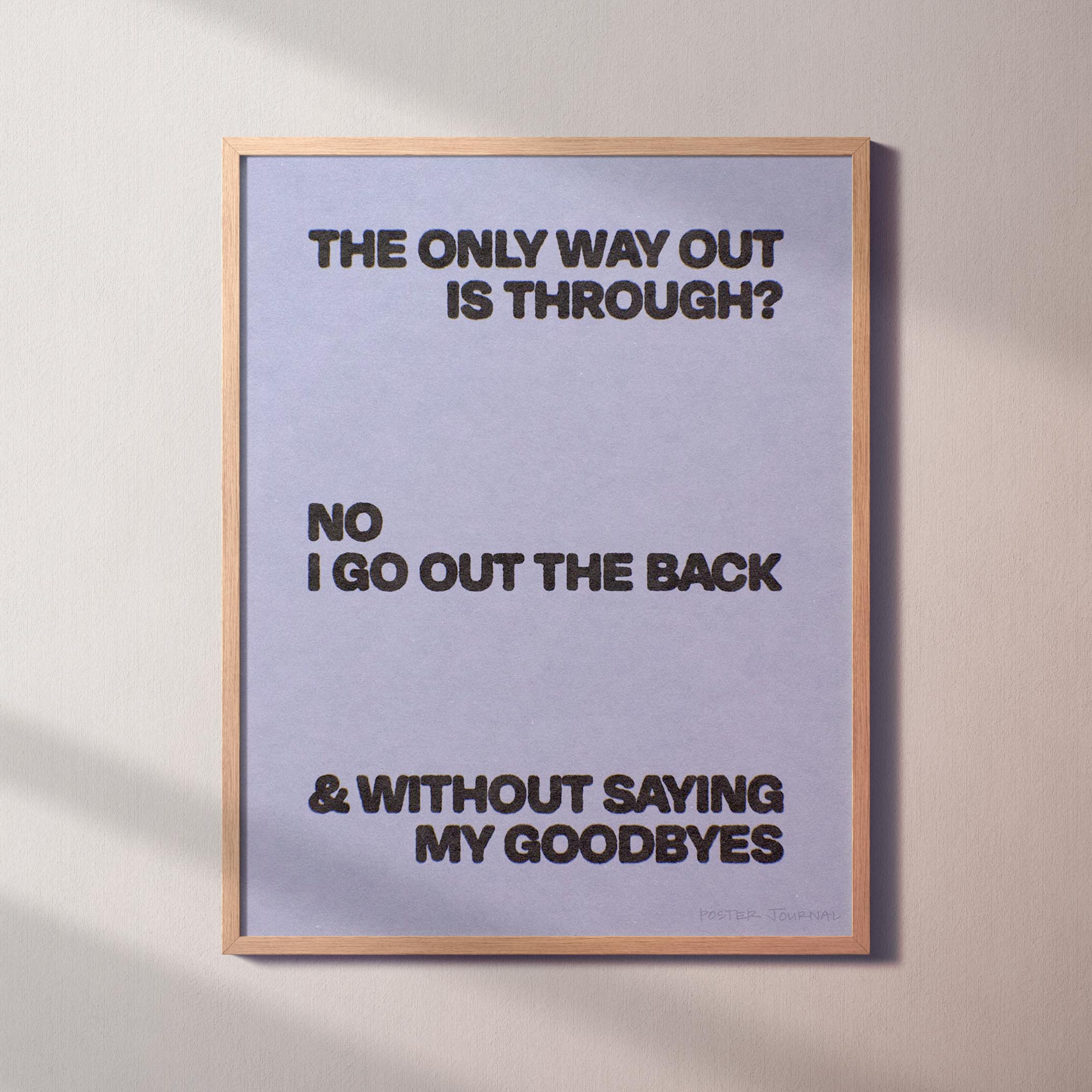 GOODBYES PRINT