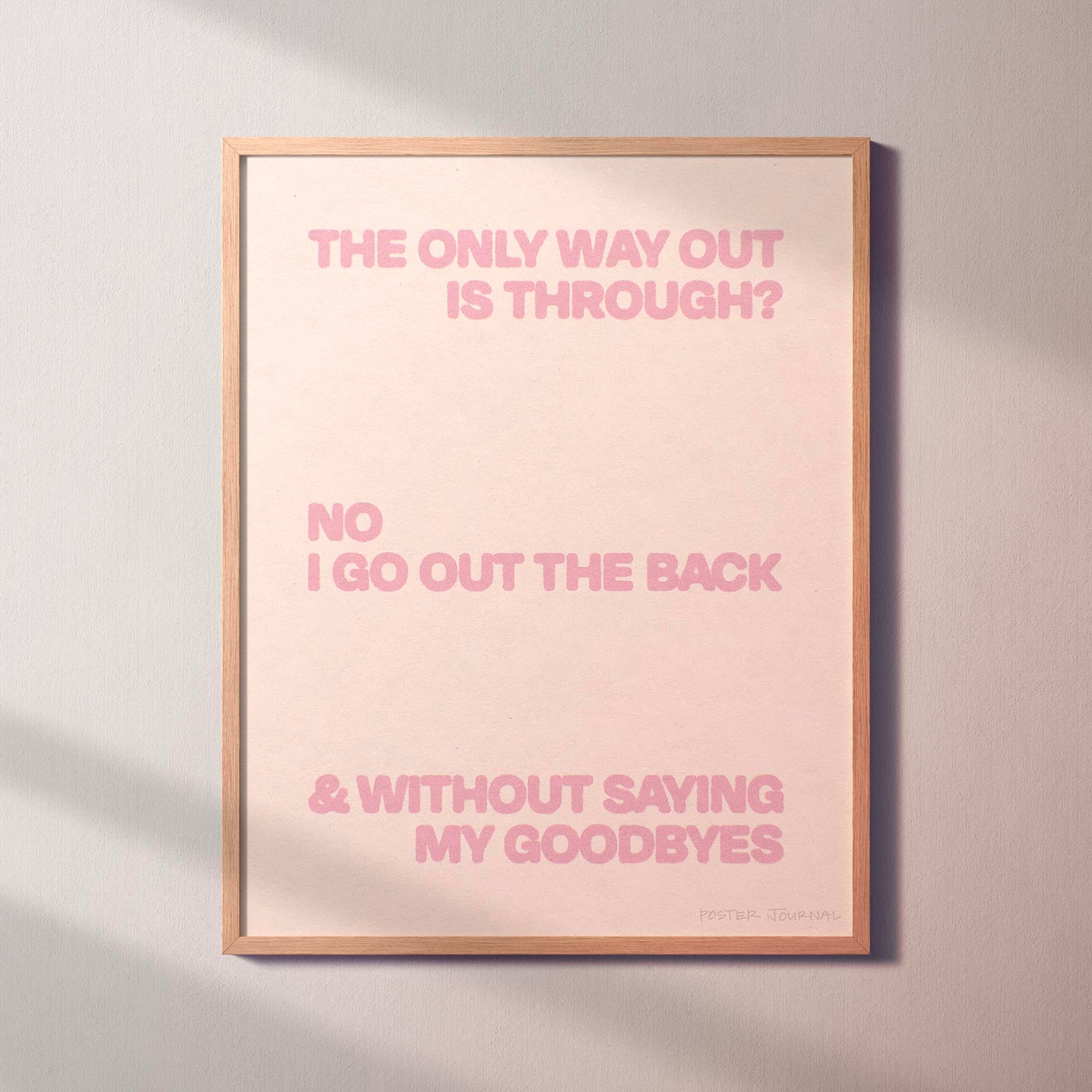 GOODBYES PRINT