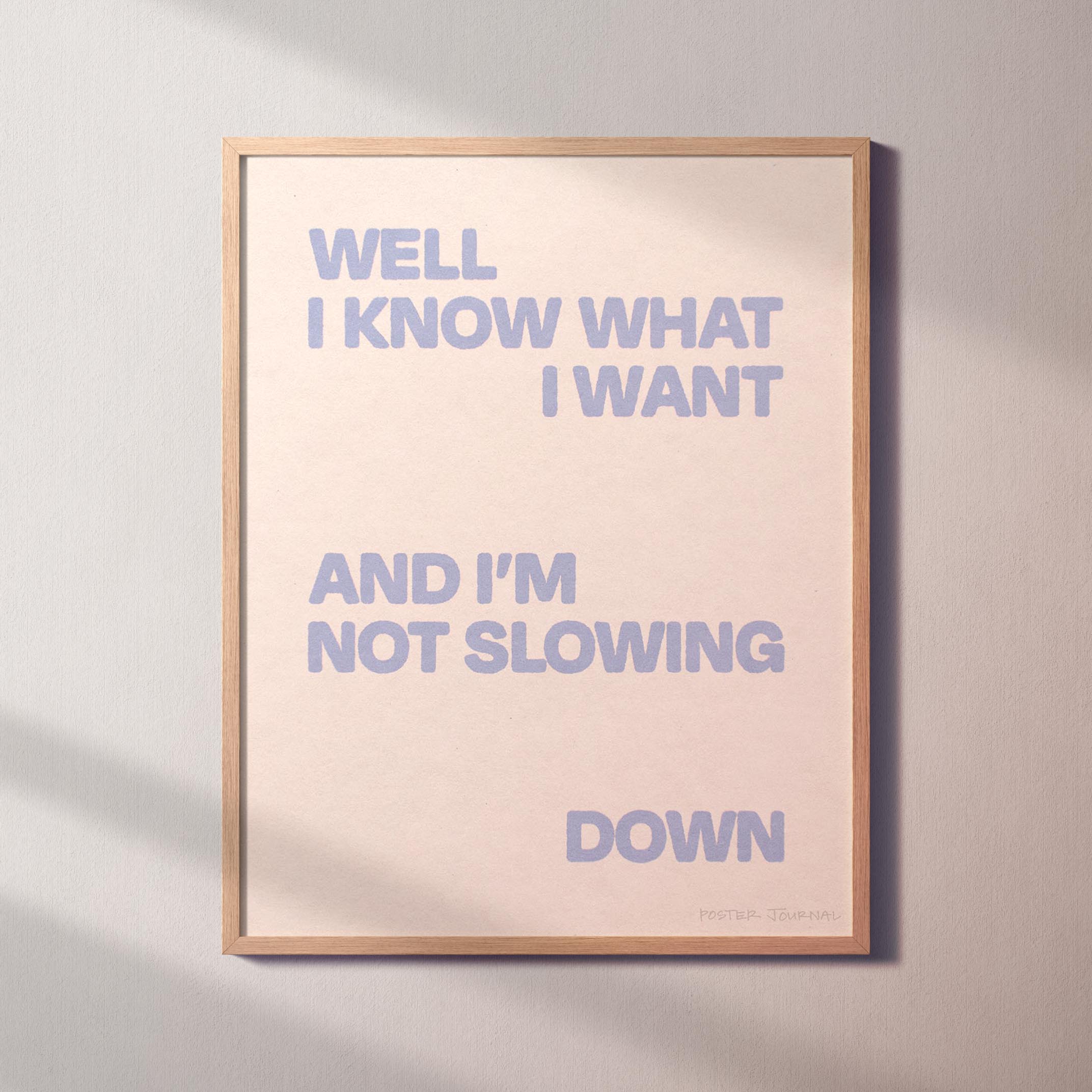 SLOWING PRINT