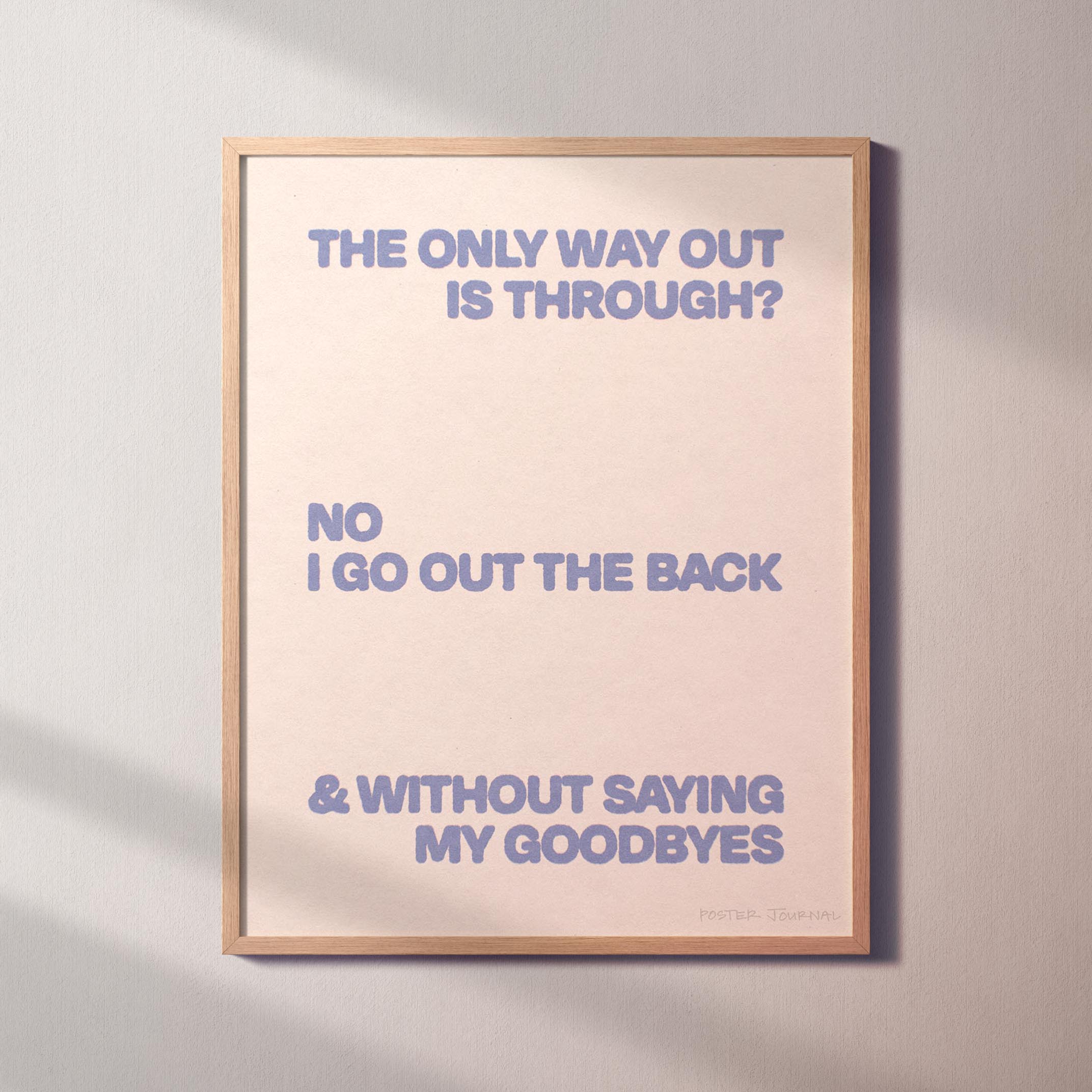 GOODBYES PRINT
