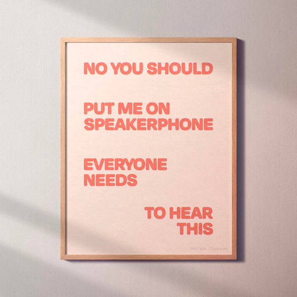 SPEAKERPHONE PRINT
