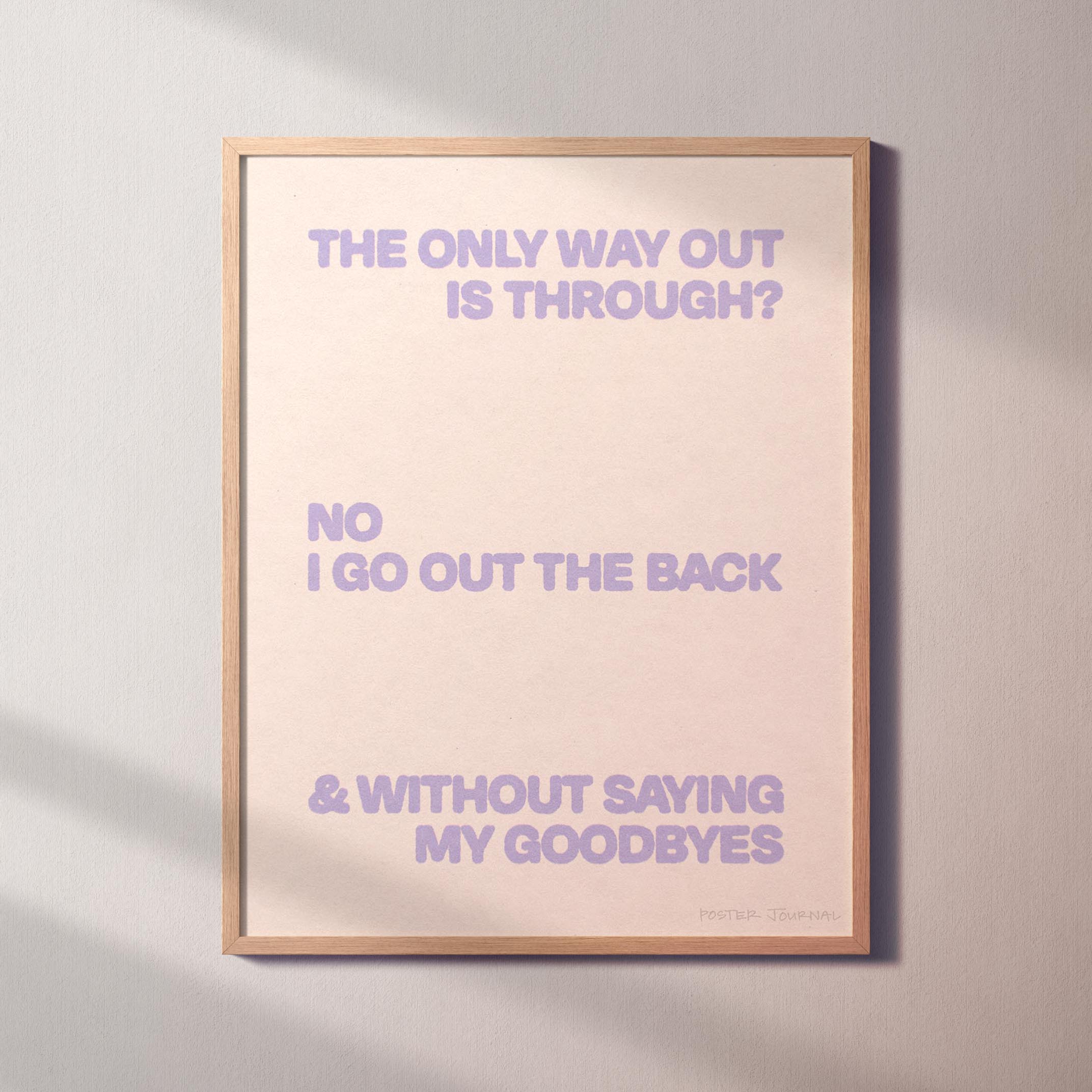GOODBYES PRINT