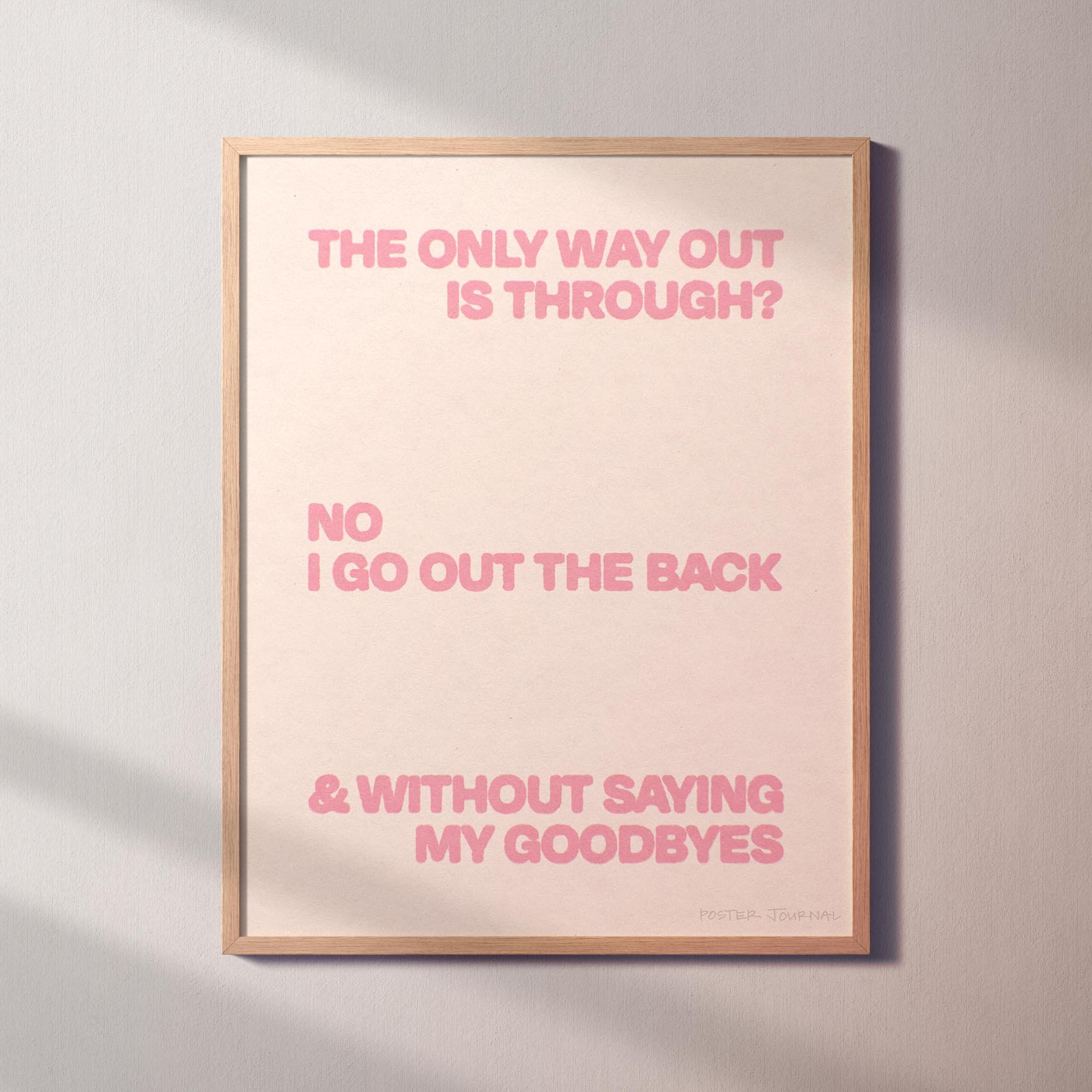 GOODBYES PRINT