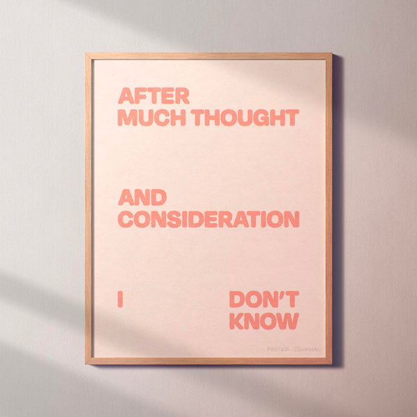 CONSIDERATION PRINT