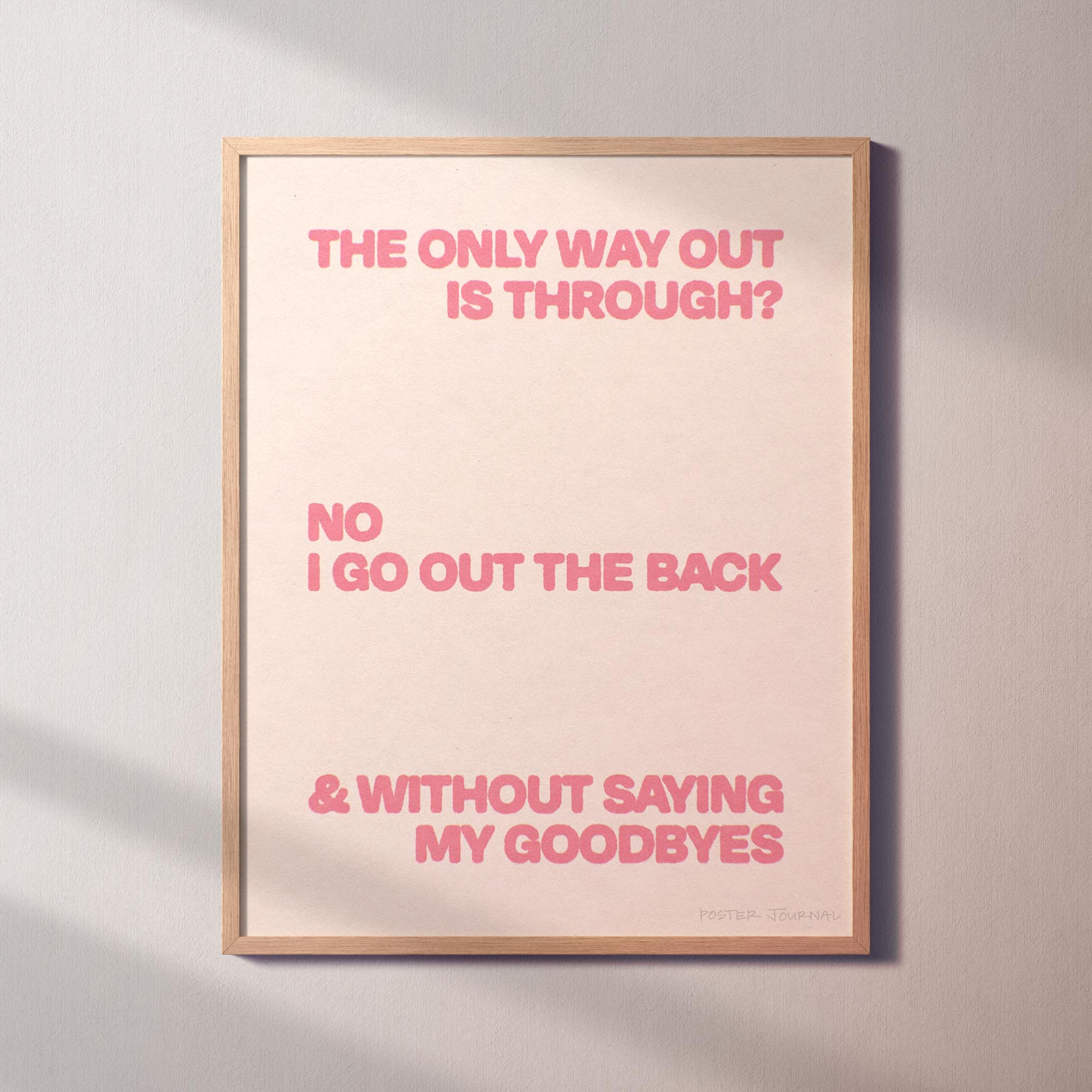 GOODBYES PRINT