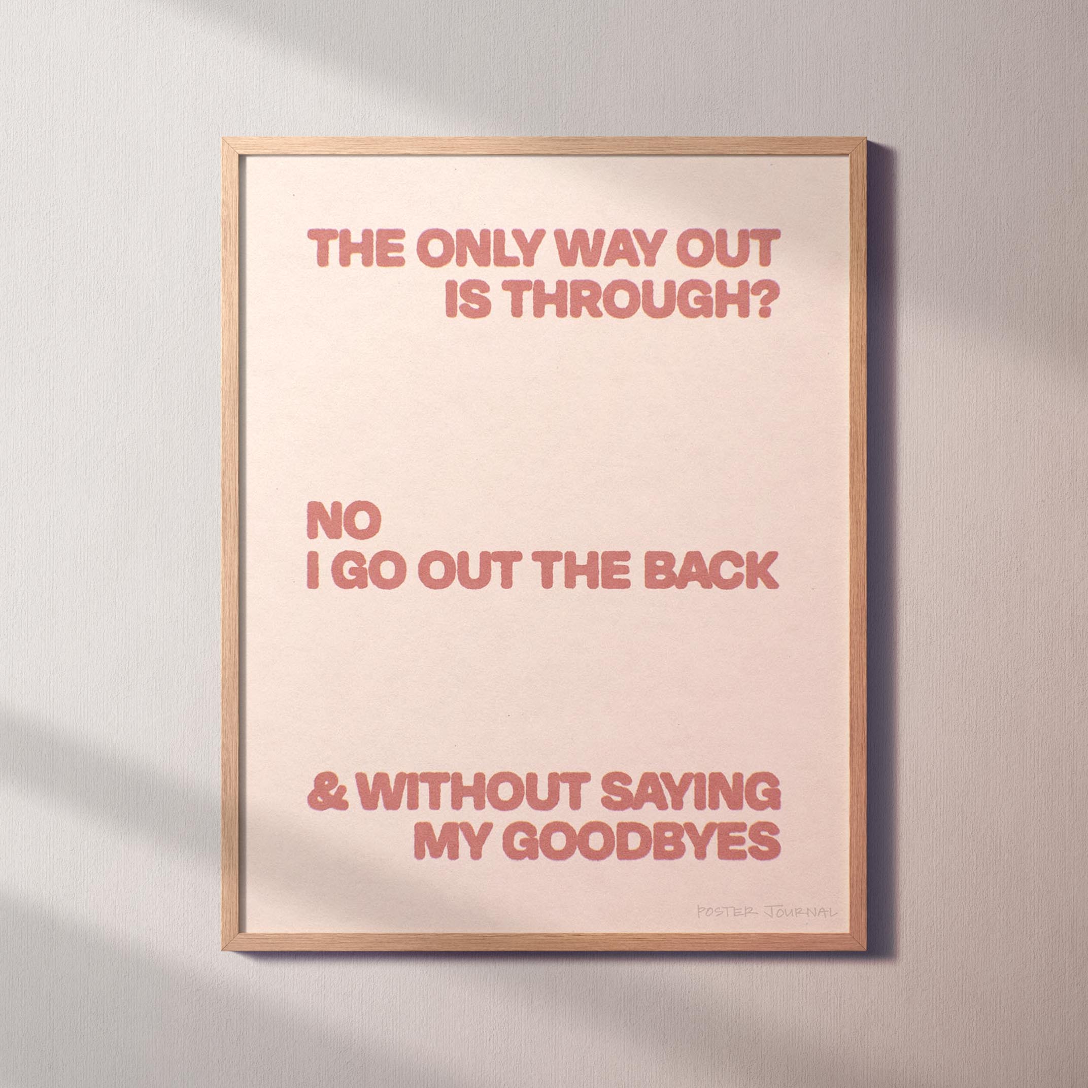 GOODBYES PRINT