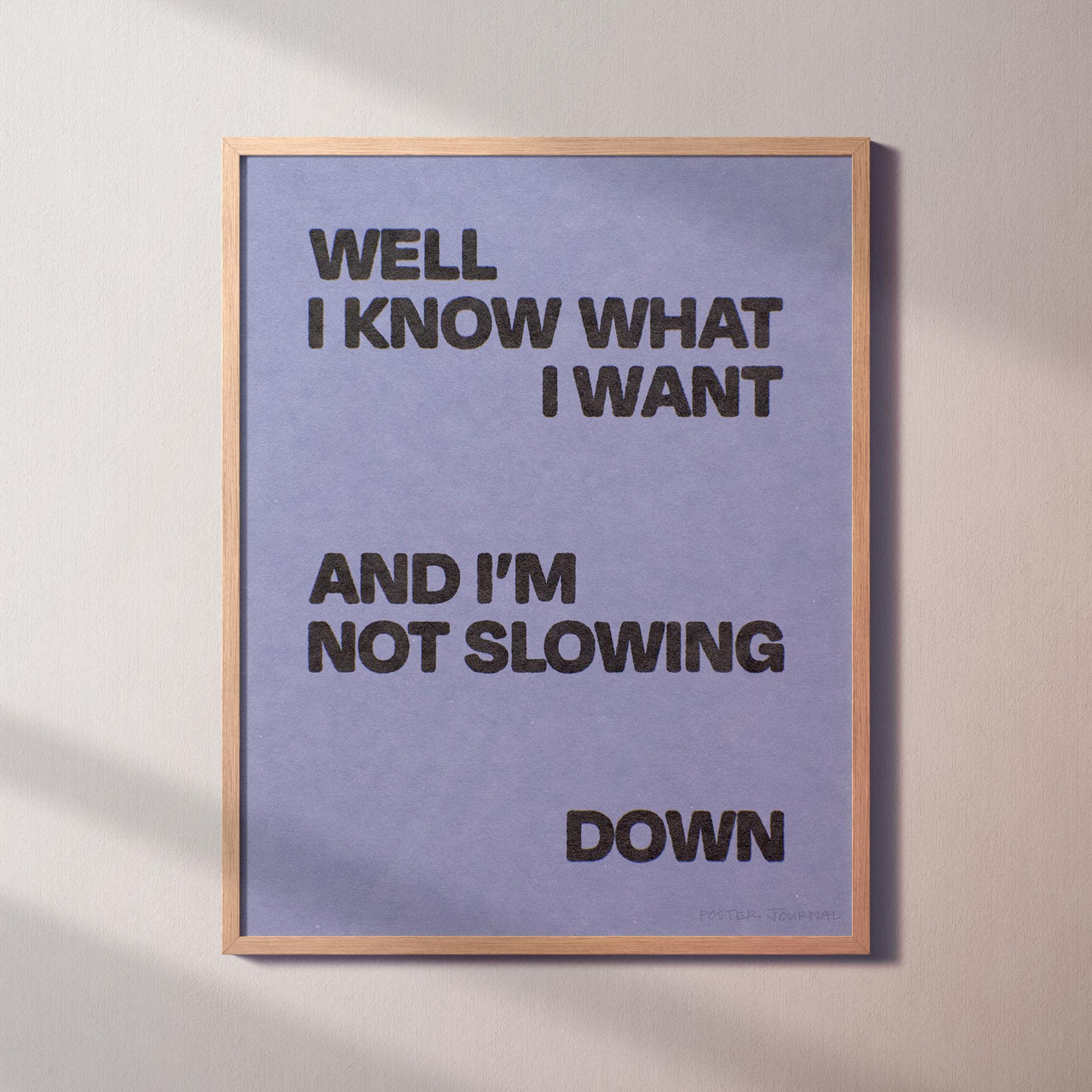 SLOWING PRINT