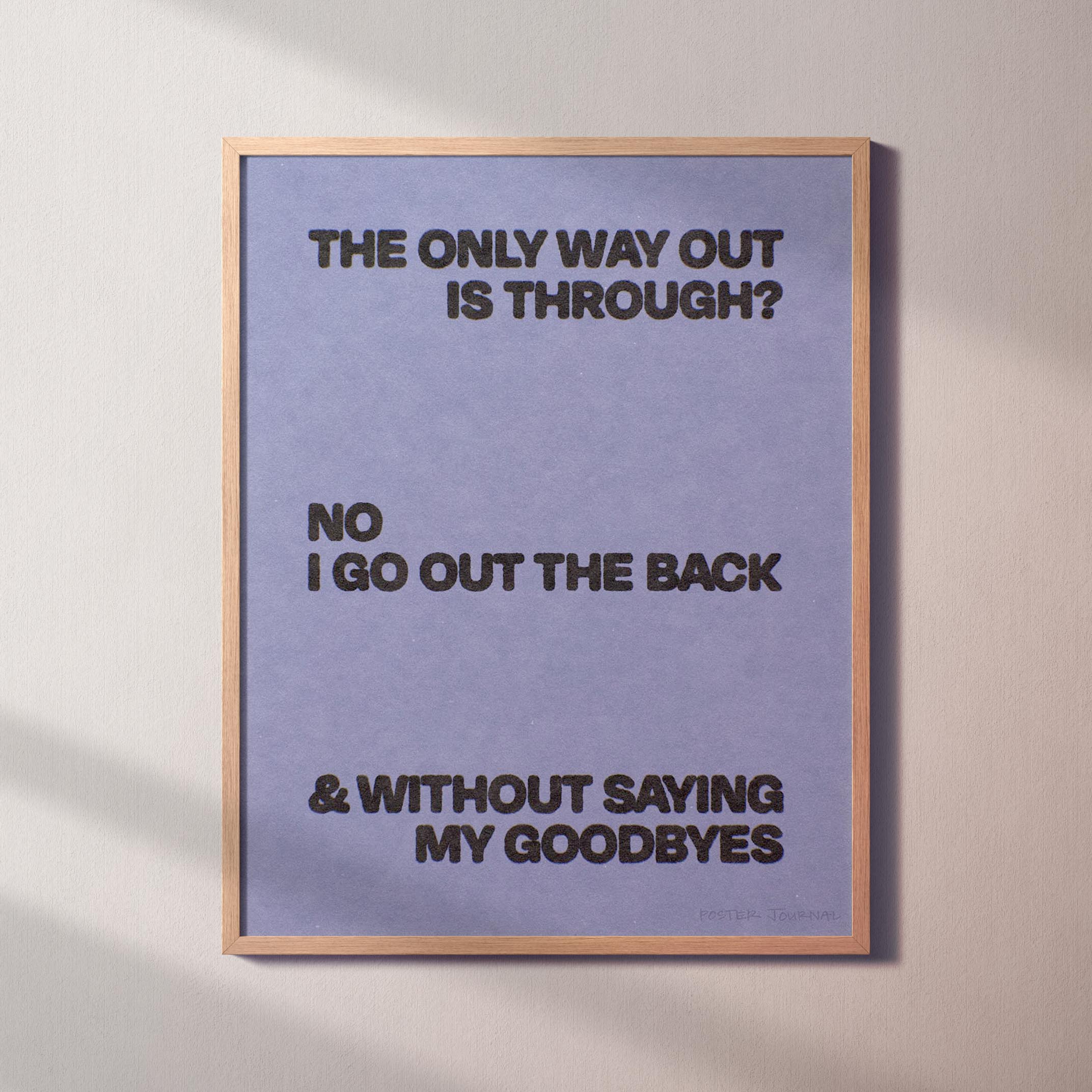 GOODBYES PRINT