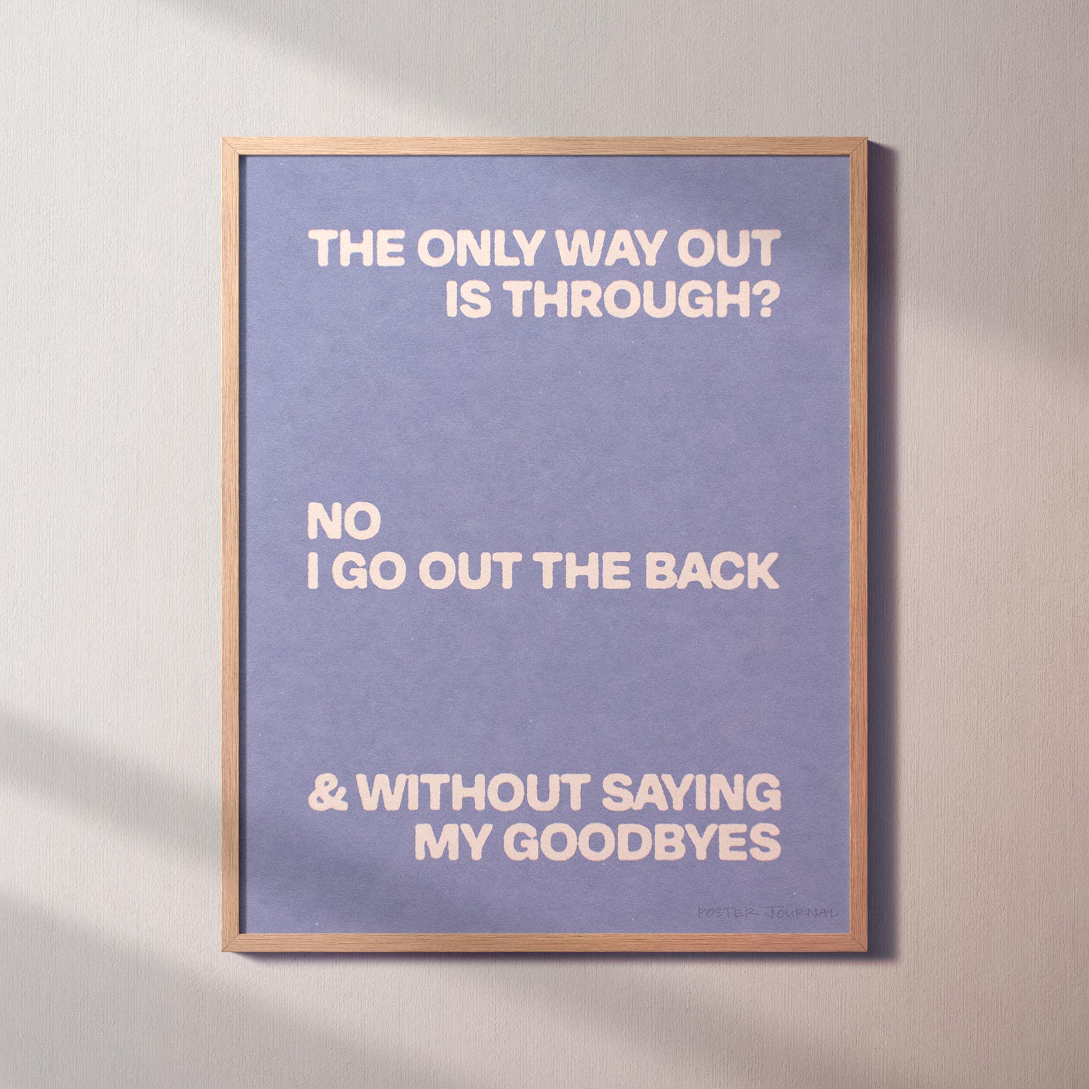 GOODBYES PRINT