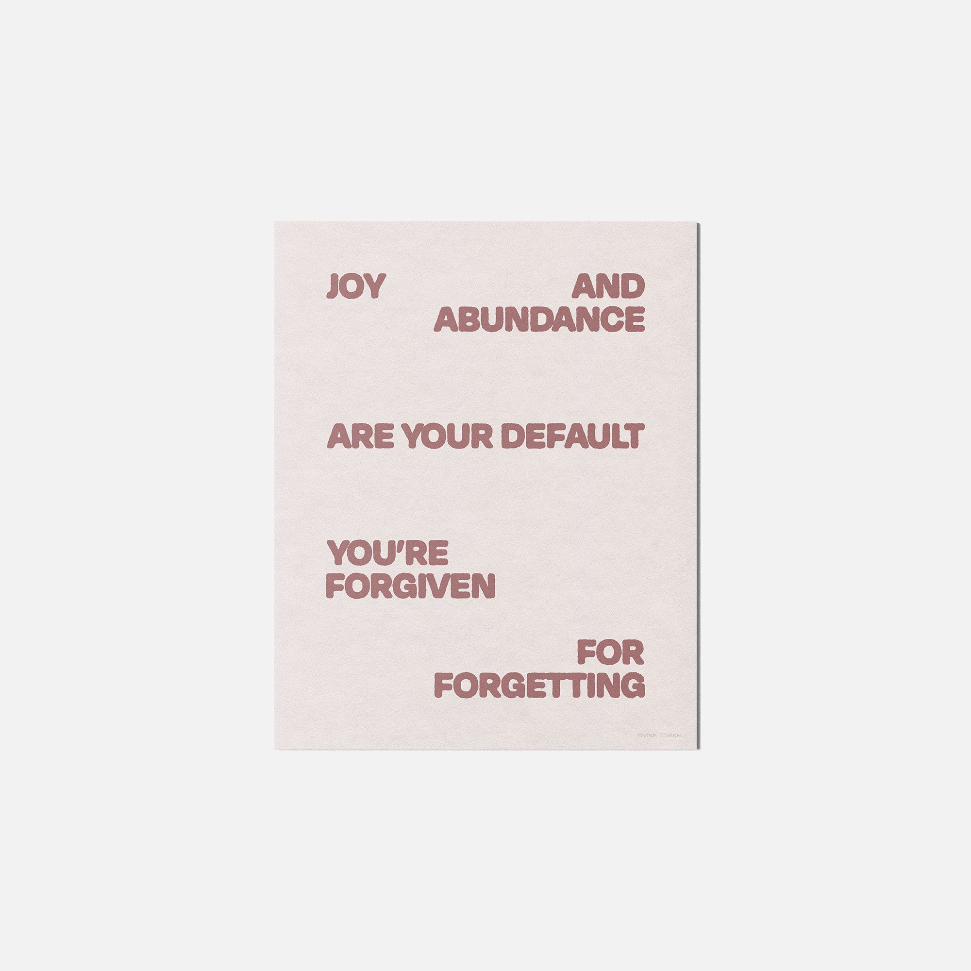 FORGIVEN PRINT