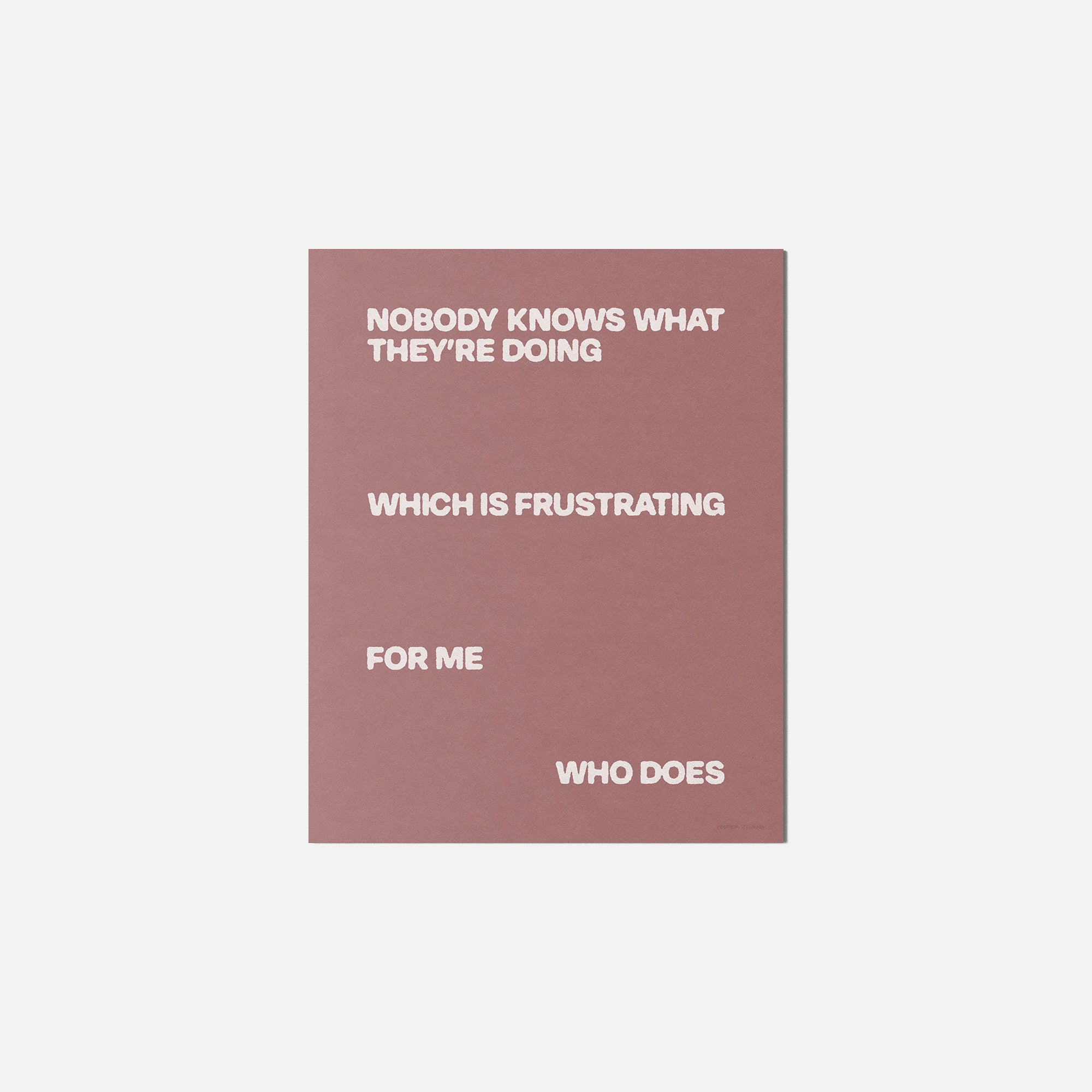FRUSTRATING PRINT