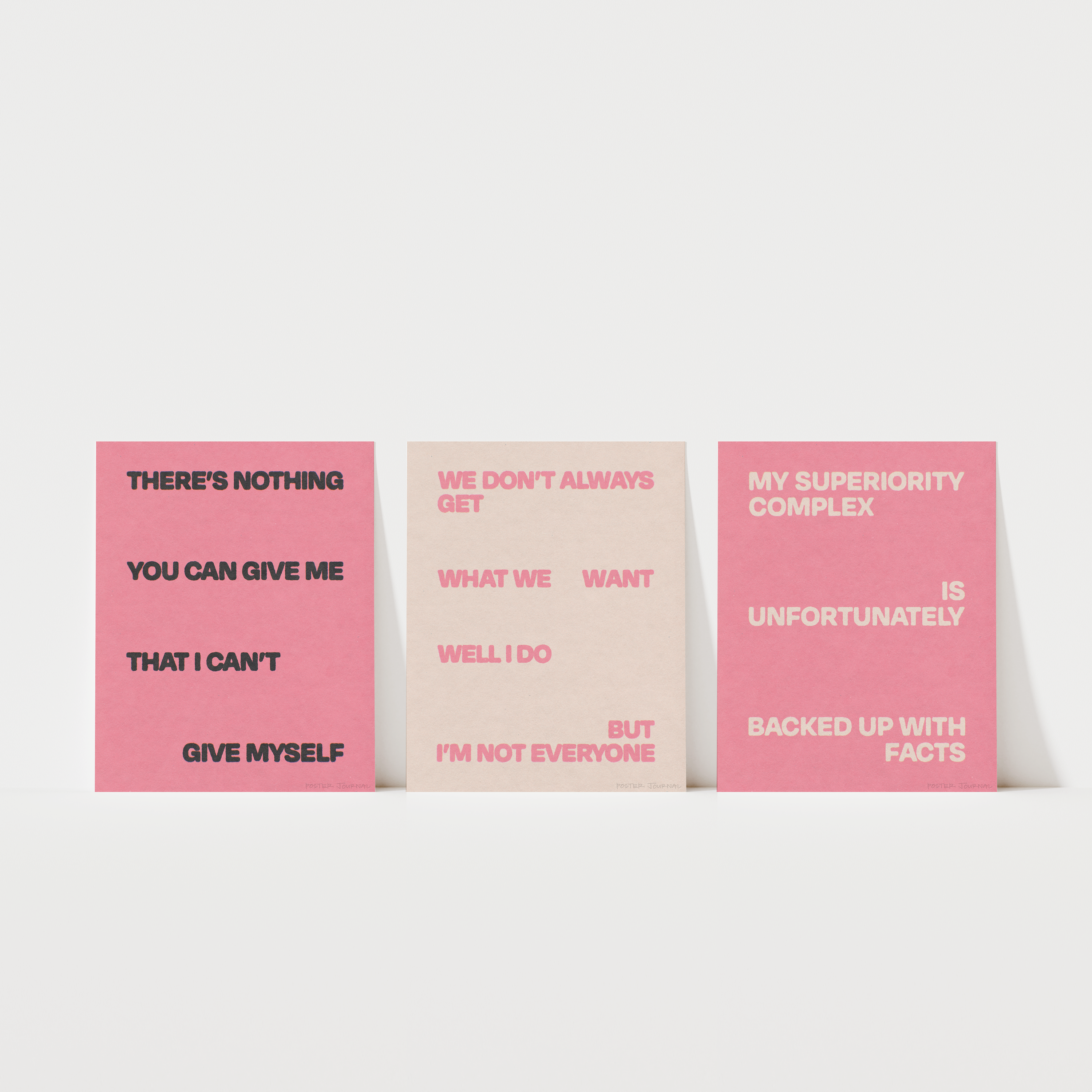 "GLASS HALF MINE" MINI PRINT SET