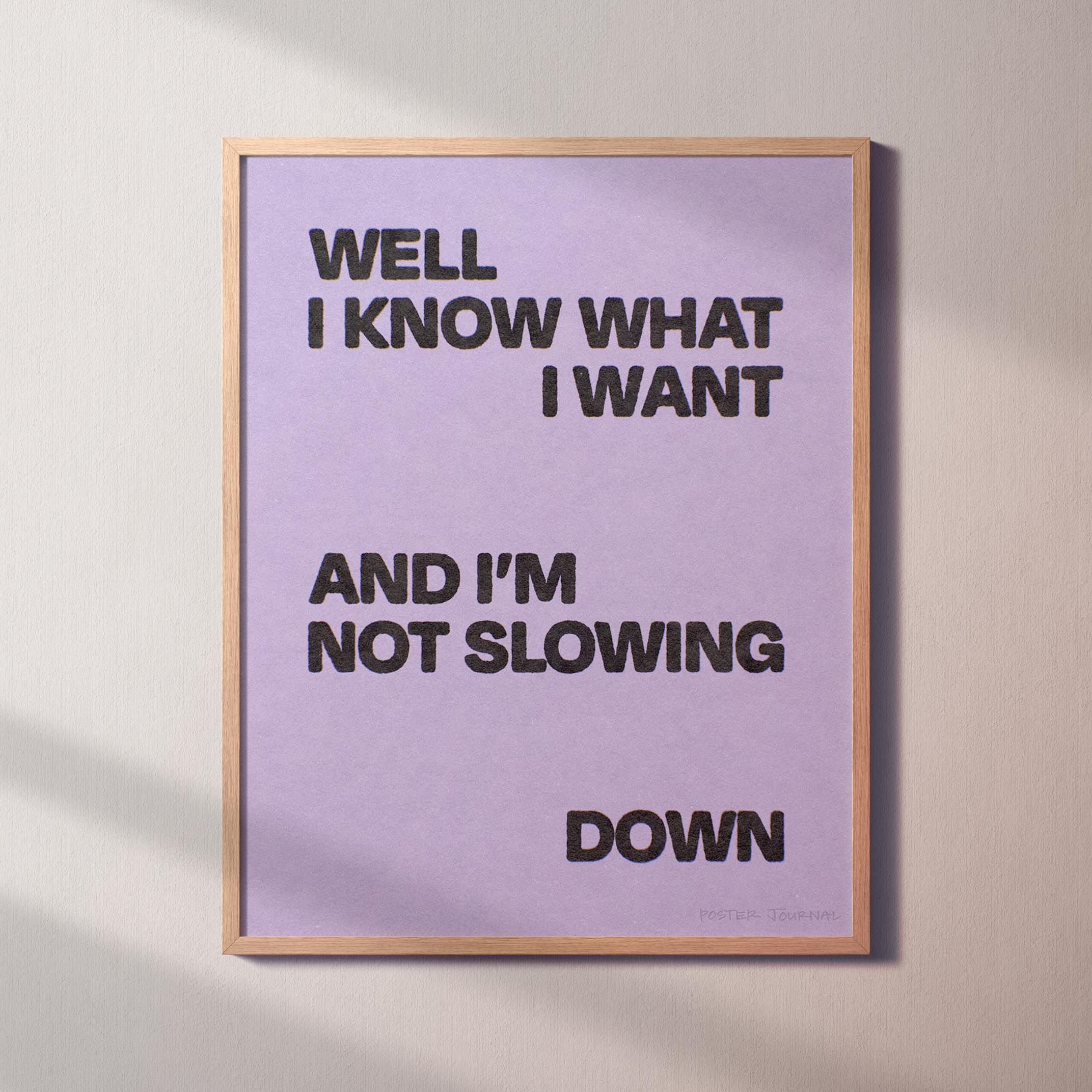 SLOWING PRINT