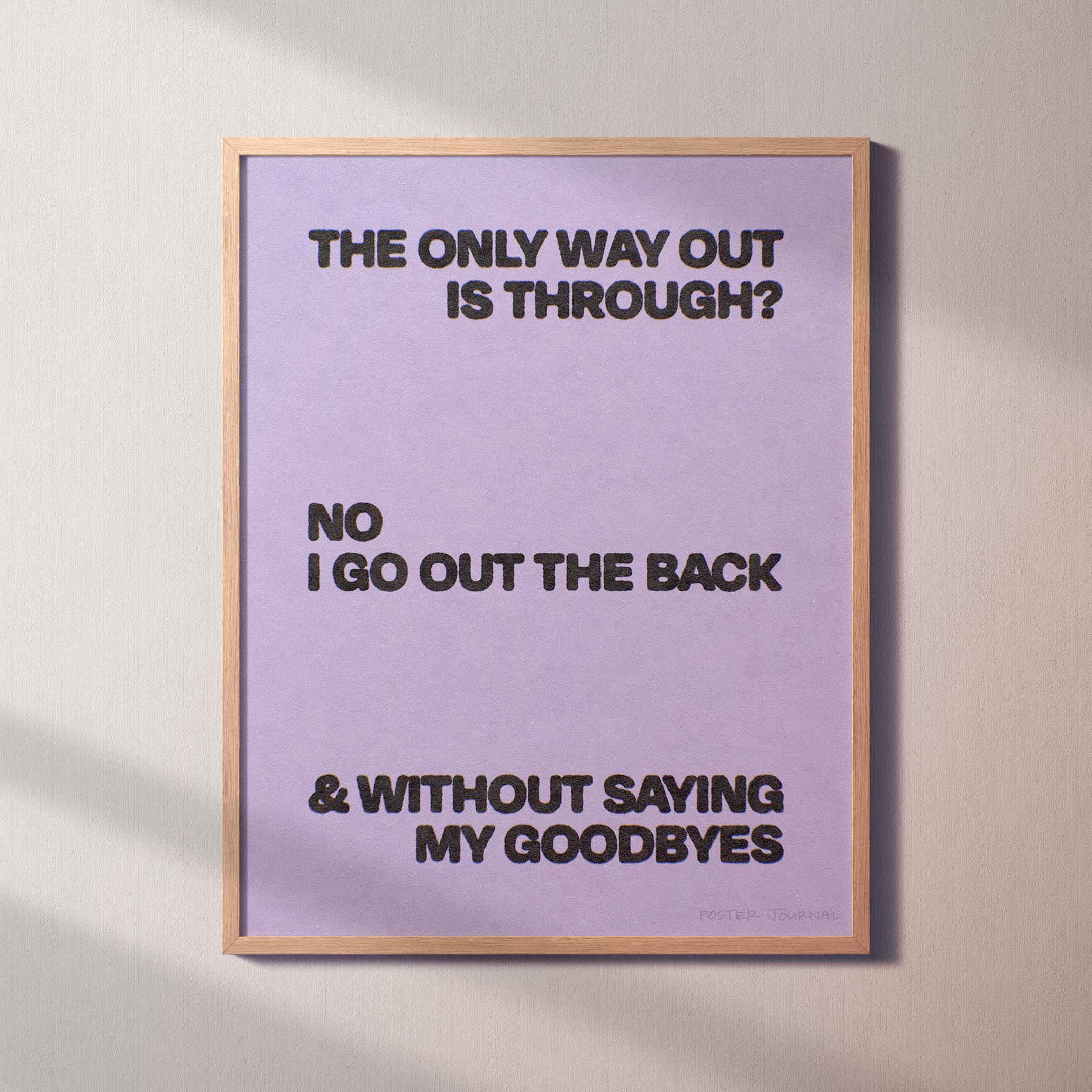 GOODBYES PRINT