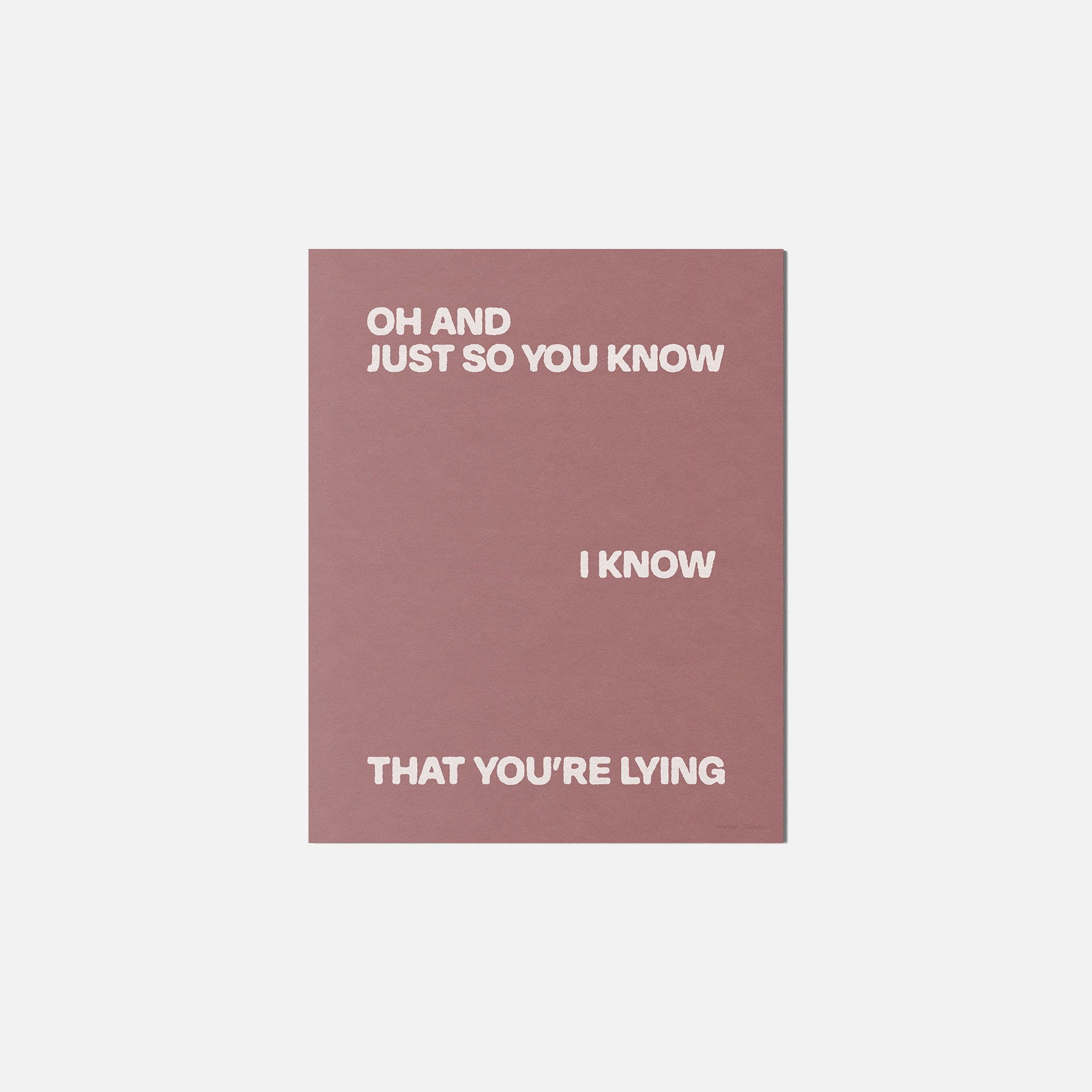 LYING PRINT