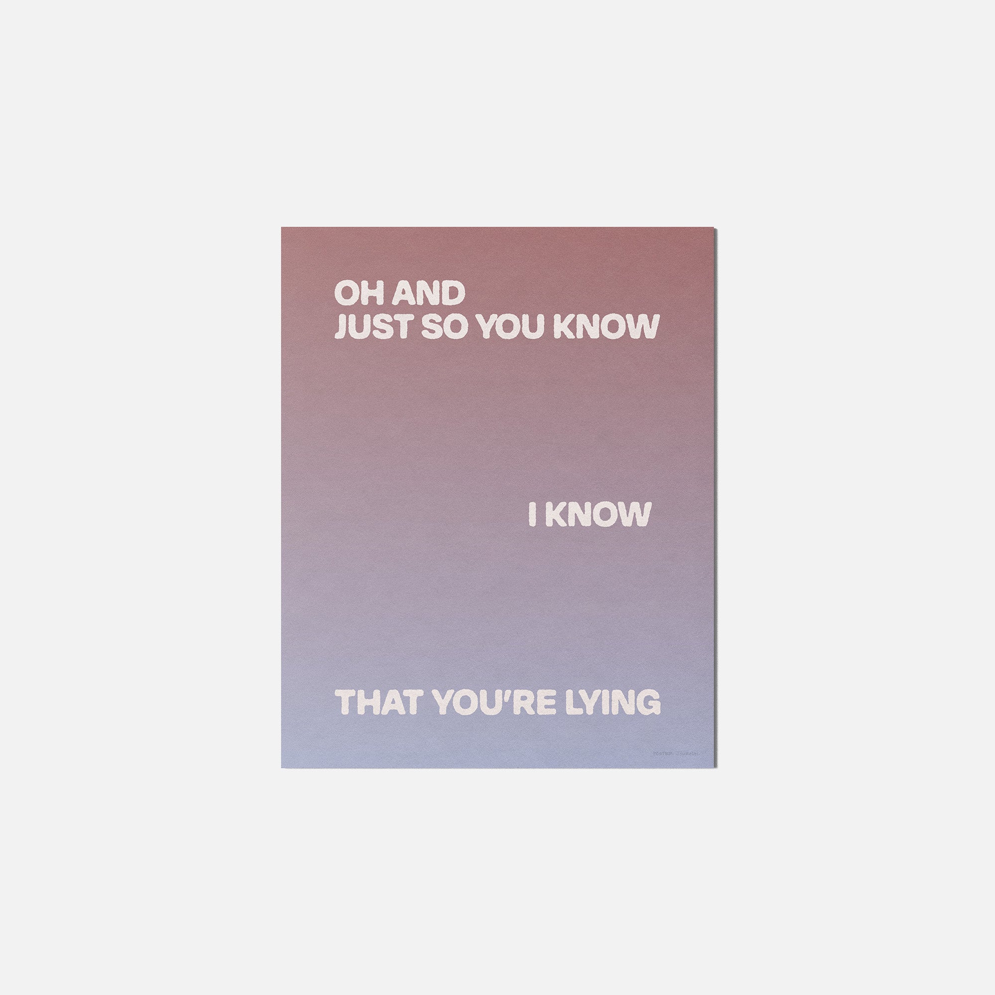 LYING PRINT
