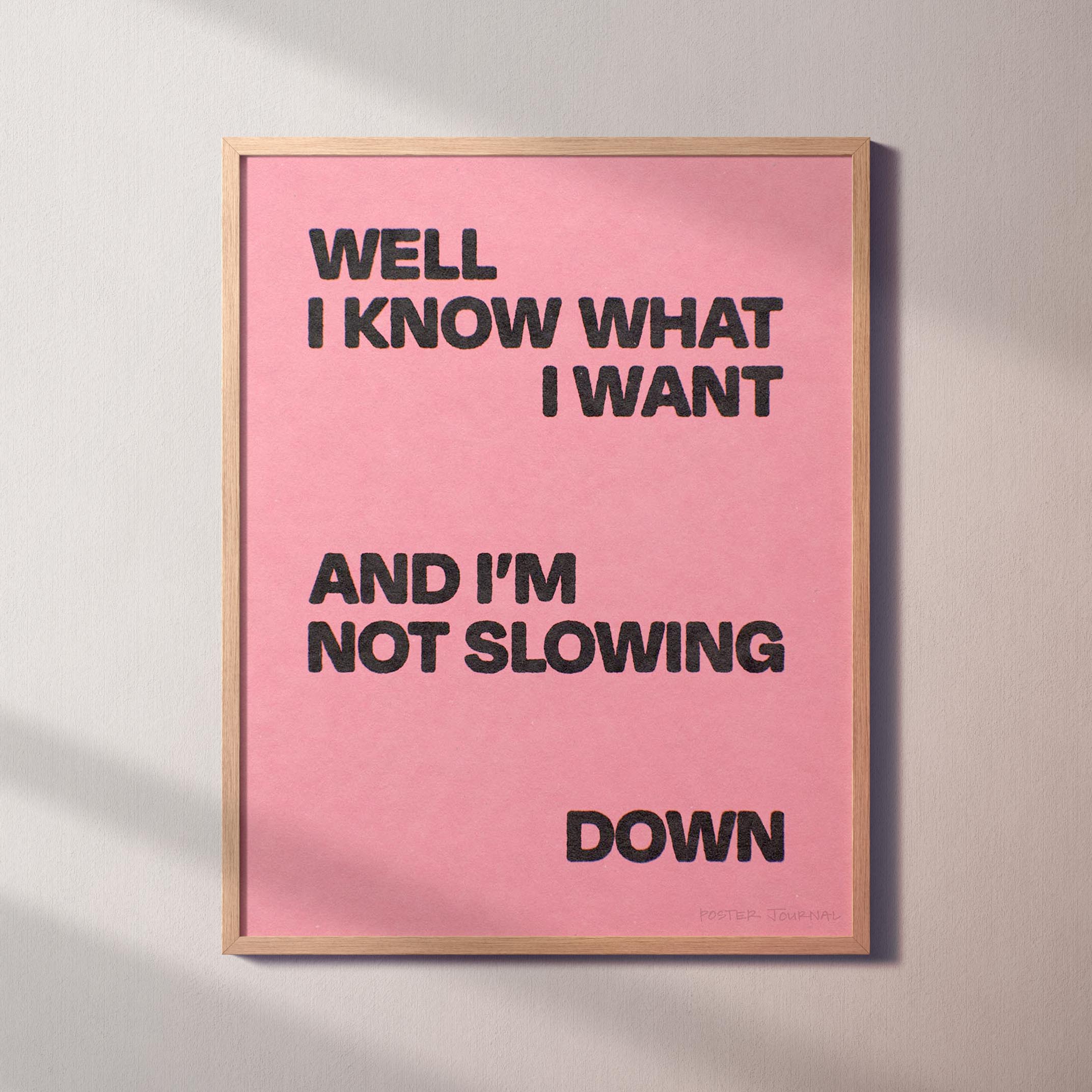 SLOWING PRINT