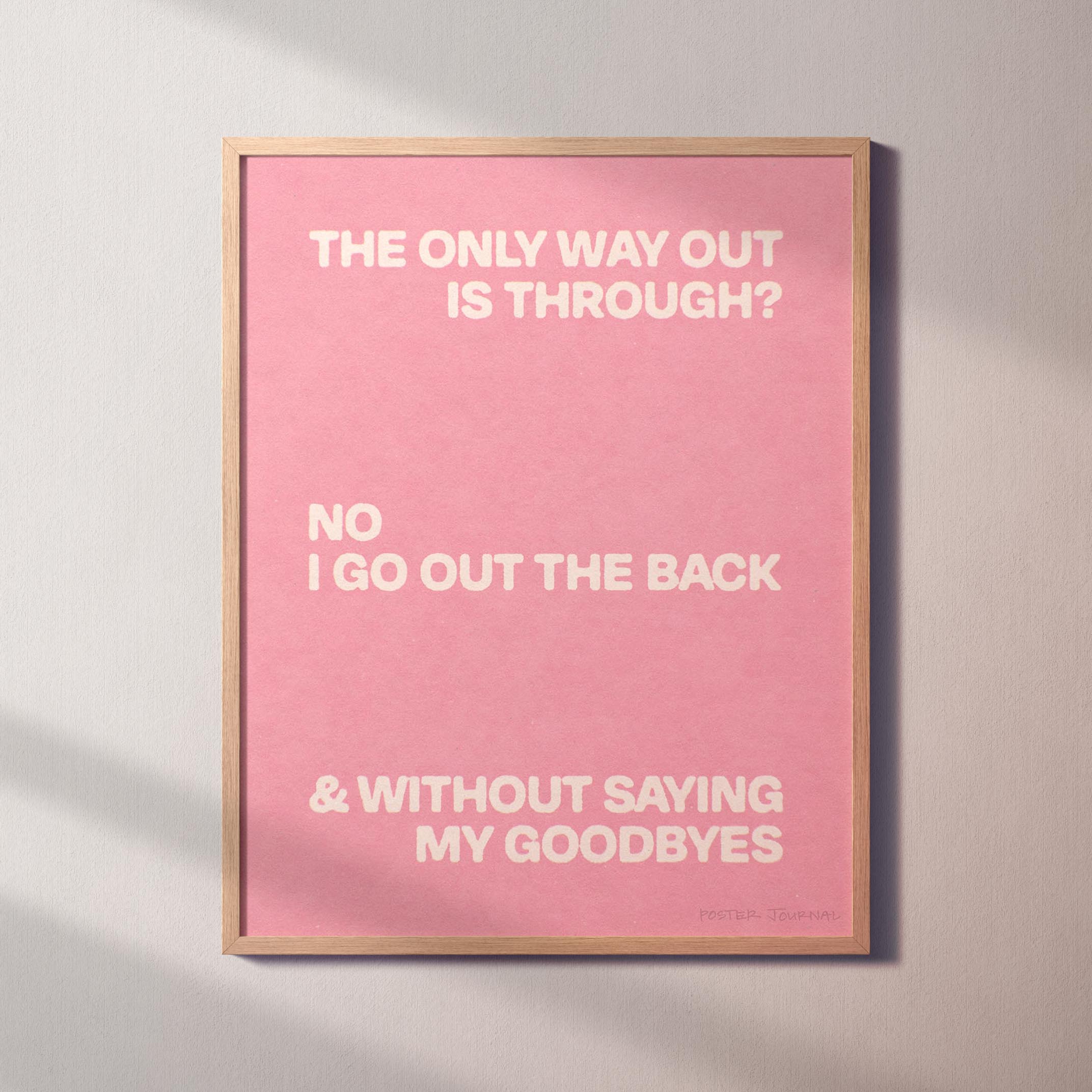GOODBYES PRINT