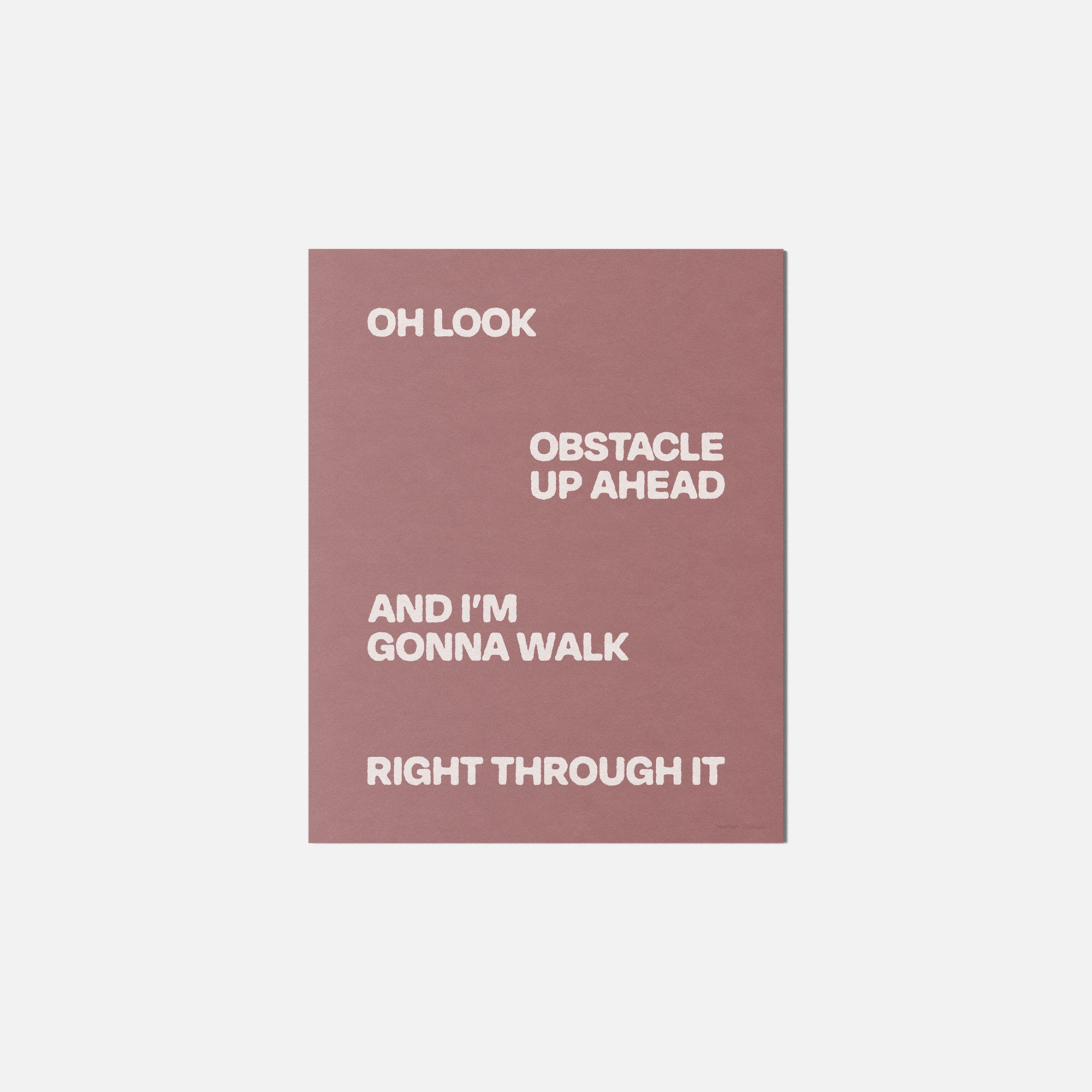 OBSTACLE PRINT