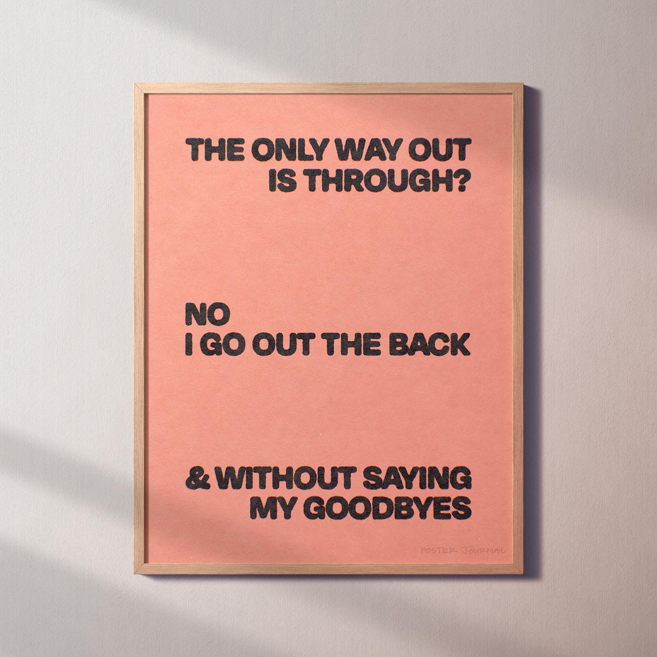 GOODBYES PRINT
